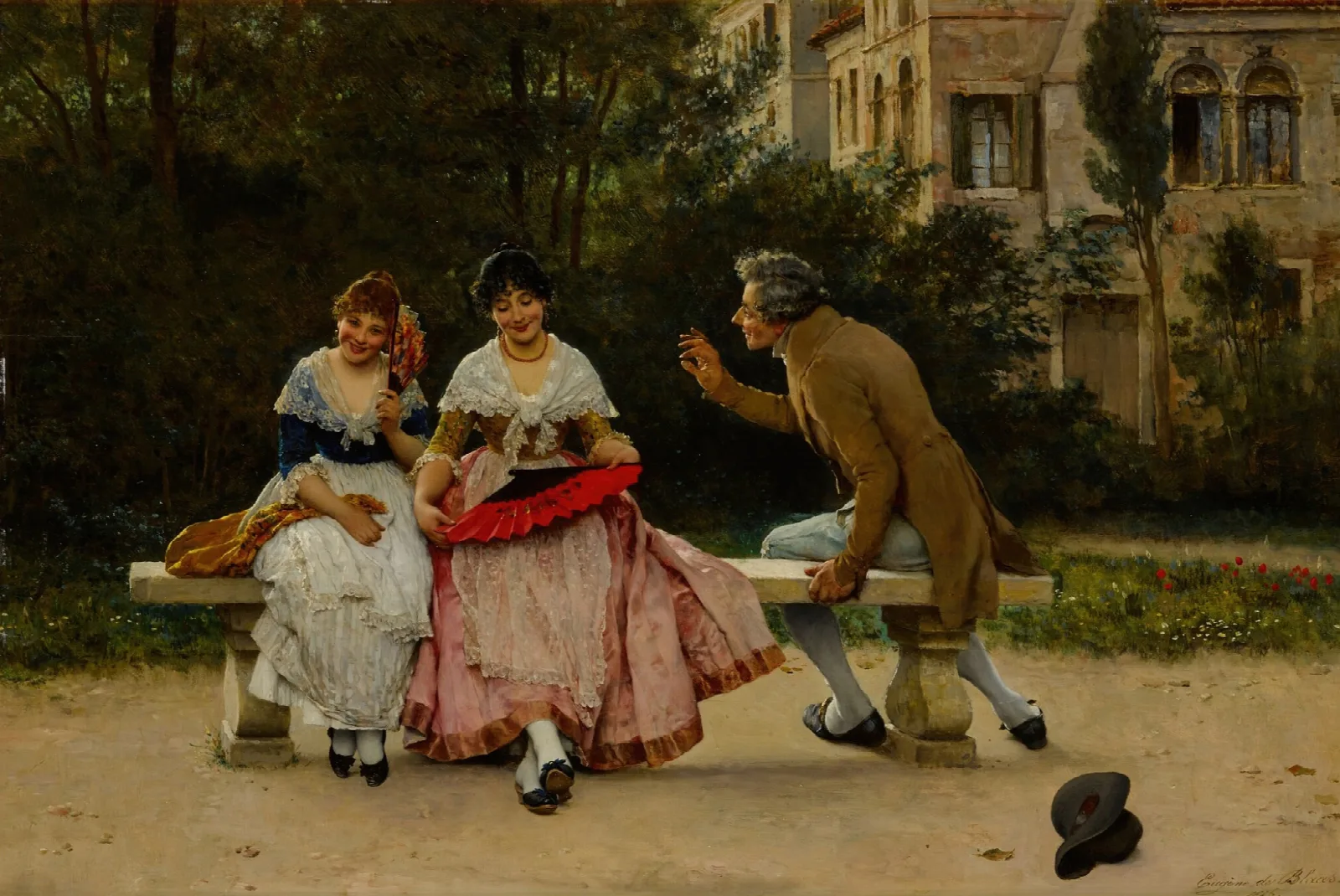 In The Park 11 Wall Art by Eugen von Blaas - Canvas Print