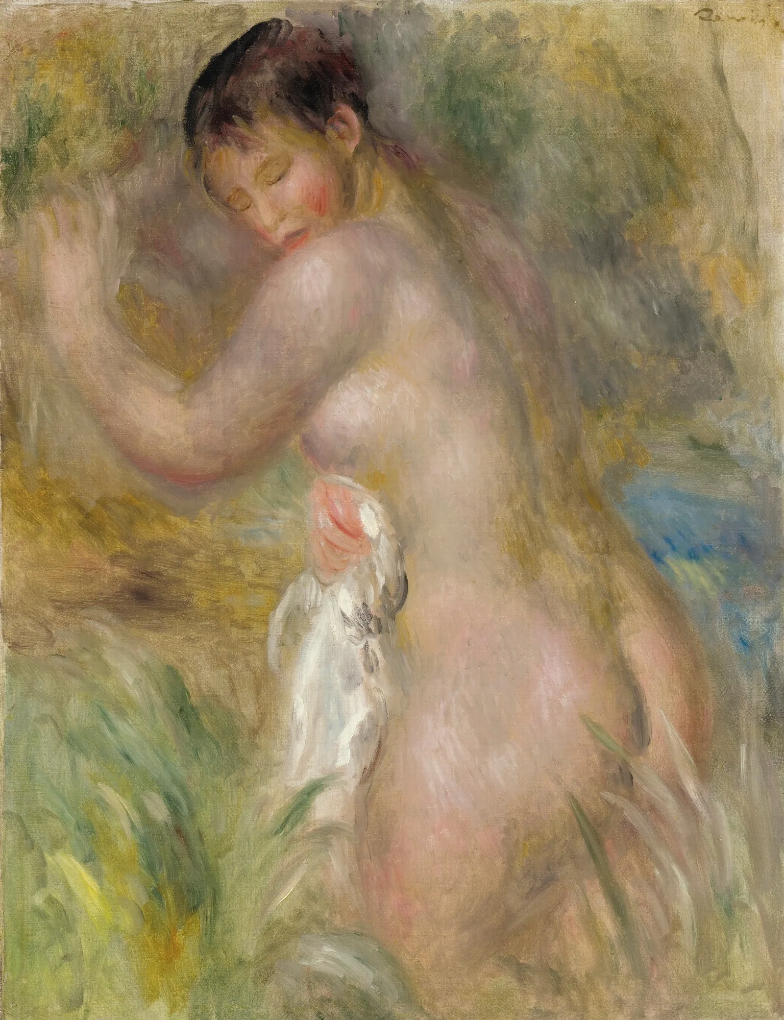 La Baigneuse 3 Wall Art by Pierre-Auguste Renoir - Canvas Print