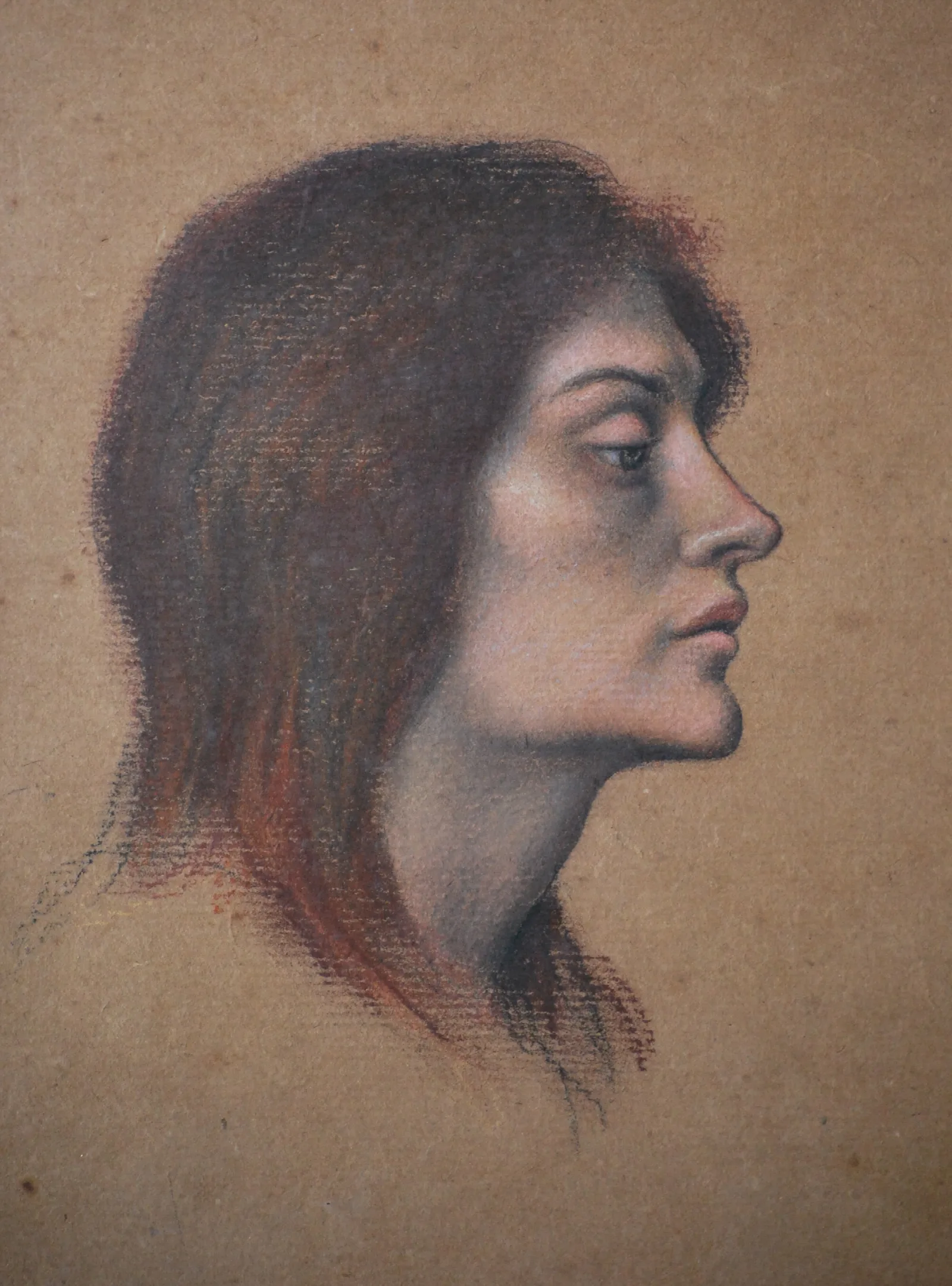 Study Of A Female Head For The Love Potion Wall Art by Evelyn De Morgan - Canvas Print