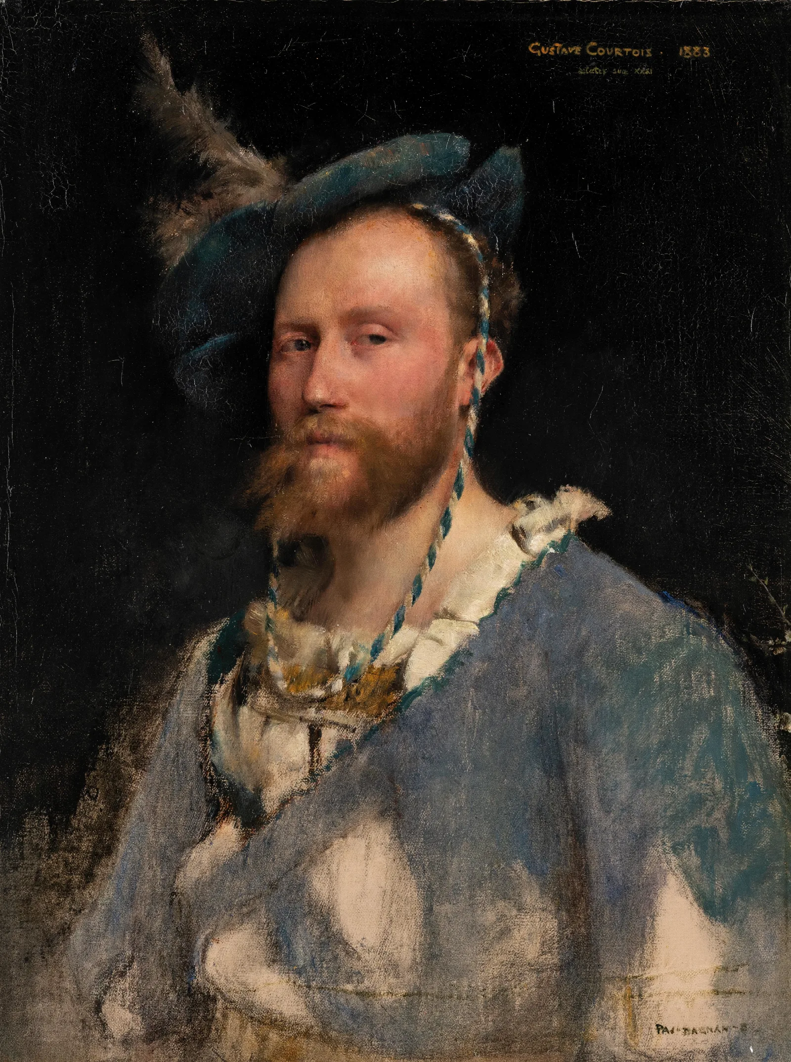 Portrait Of Gustave Courtois 3 Wall Art by Pascal-Adolphe-Jean Dagnan-Bouveret - Canvas Print