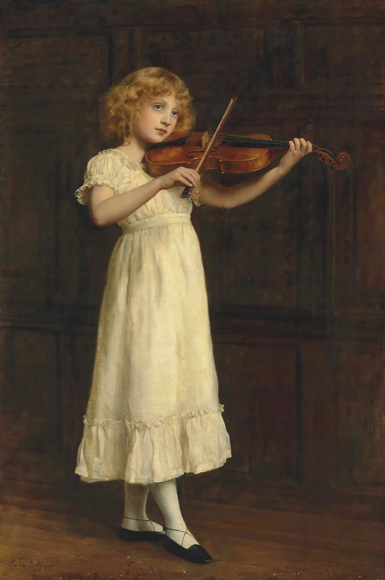 The Sonatina Wall Art by John Collier - Canvas Print