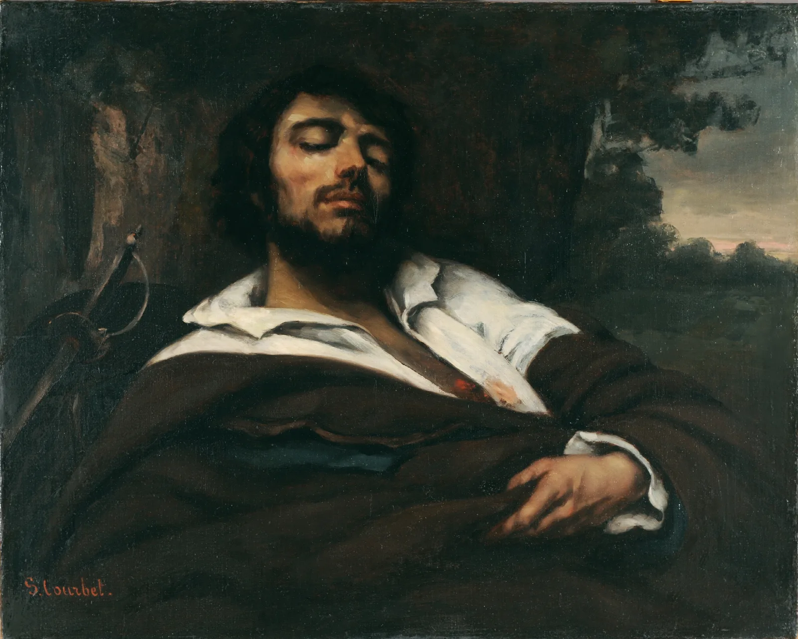 Der Verwundete Wall Art by Gustave Courbet - Canvas Print