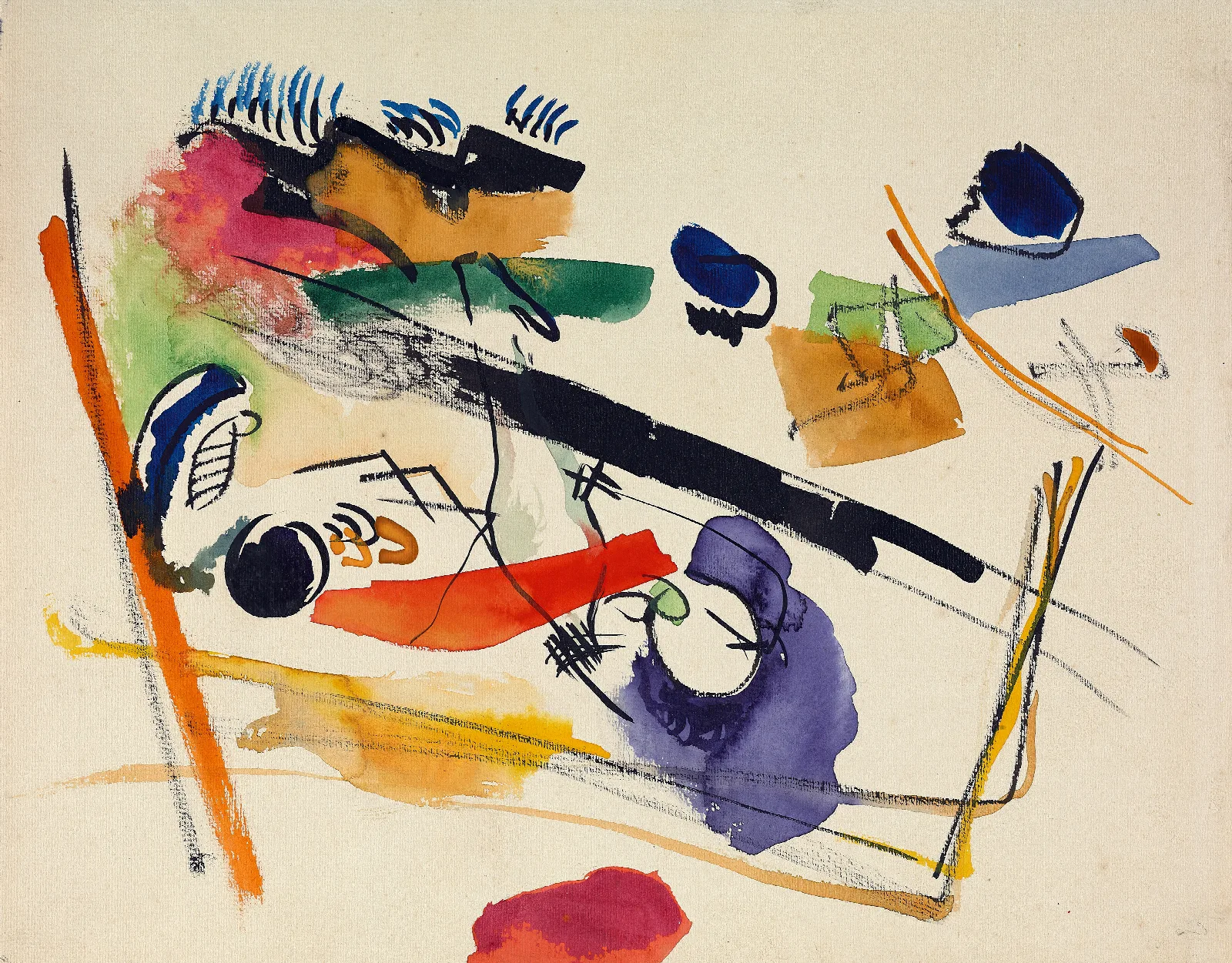 Abstract 3 by Wassily Kandinsky (1913) Wall Art by Wassily Kandinsky - Canvas Print