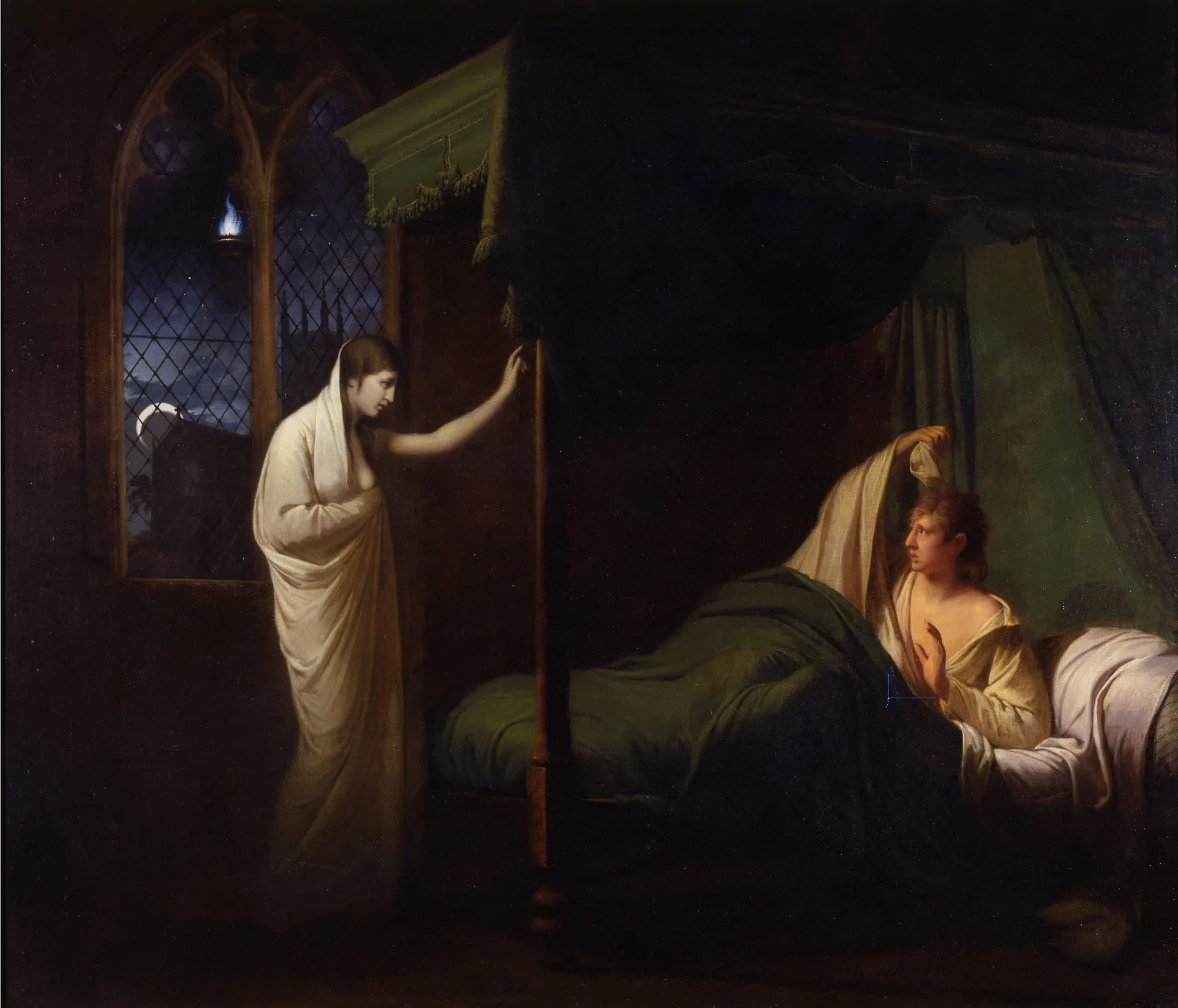 William And Margaret From Percys Reliques Of Ancient English Poetry Wall Art by Joseph Wright of Derby - Canvas Print
