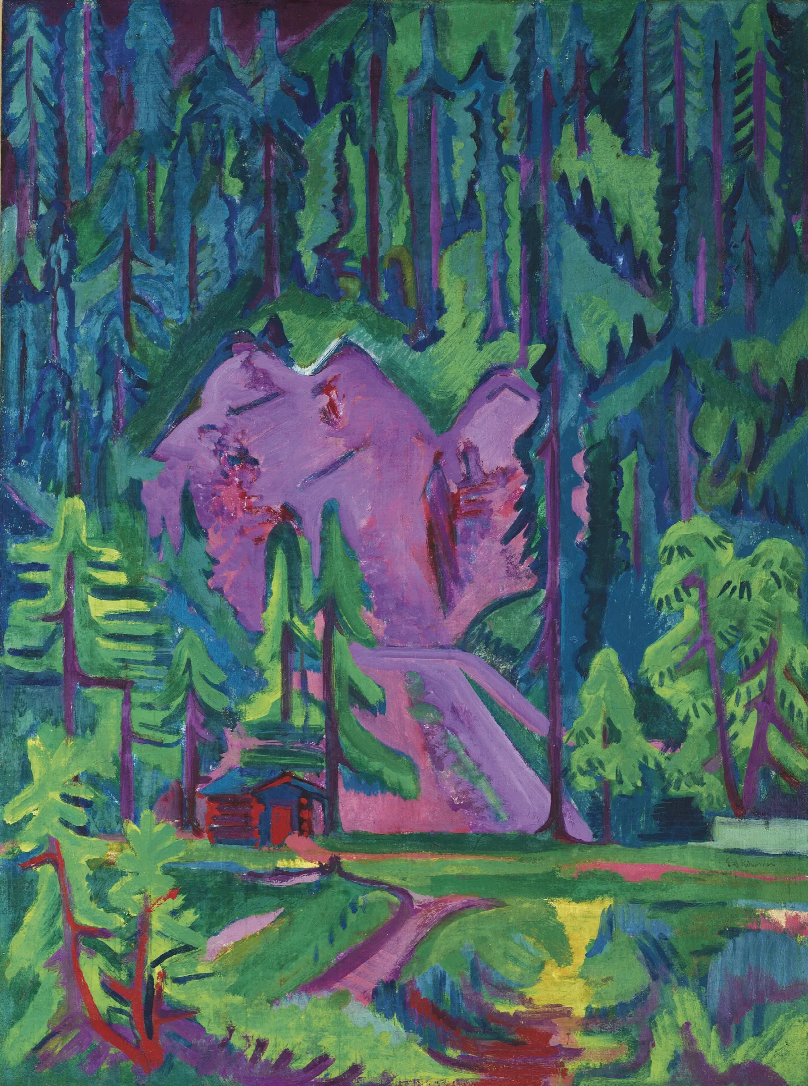 Steinbruch Bei Wildboden Wall Art by Ernst Ludwig Kirchner - Canvas Print