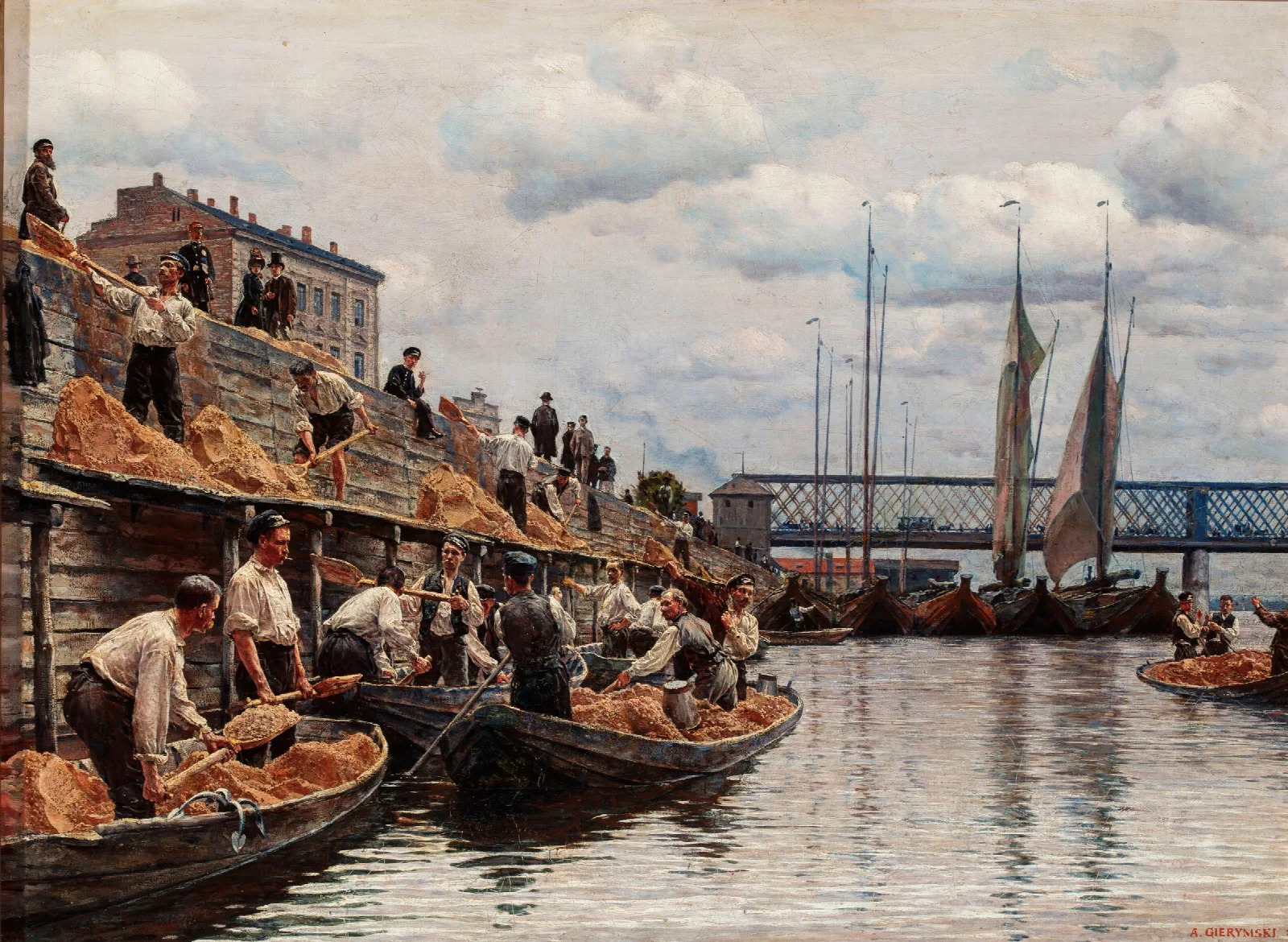 Sand Workers Wall Art by Aleksander Gierymski - Canvas Print