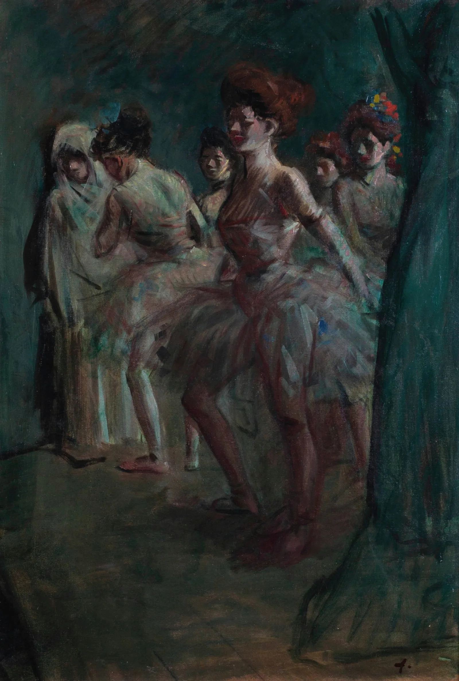 Danseuses Dans Les Coulisses Wall Art by Jean-Louis Forain - Canvas Print
