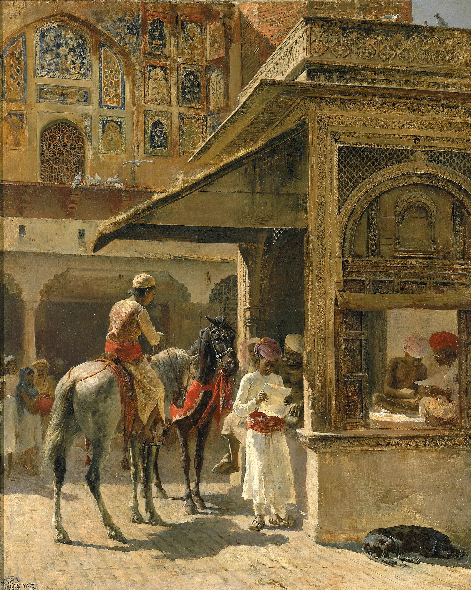 Hindu Merchants Wall Art by Edwin Lord Weeks - Canvas Print