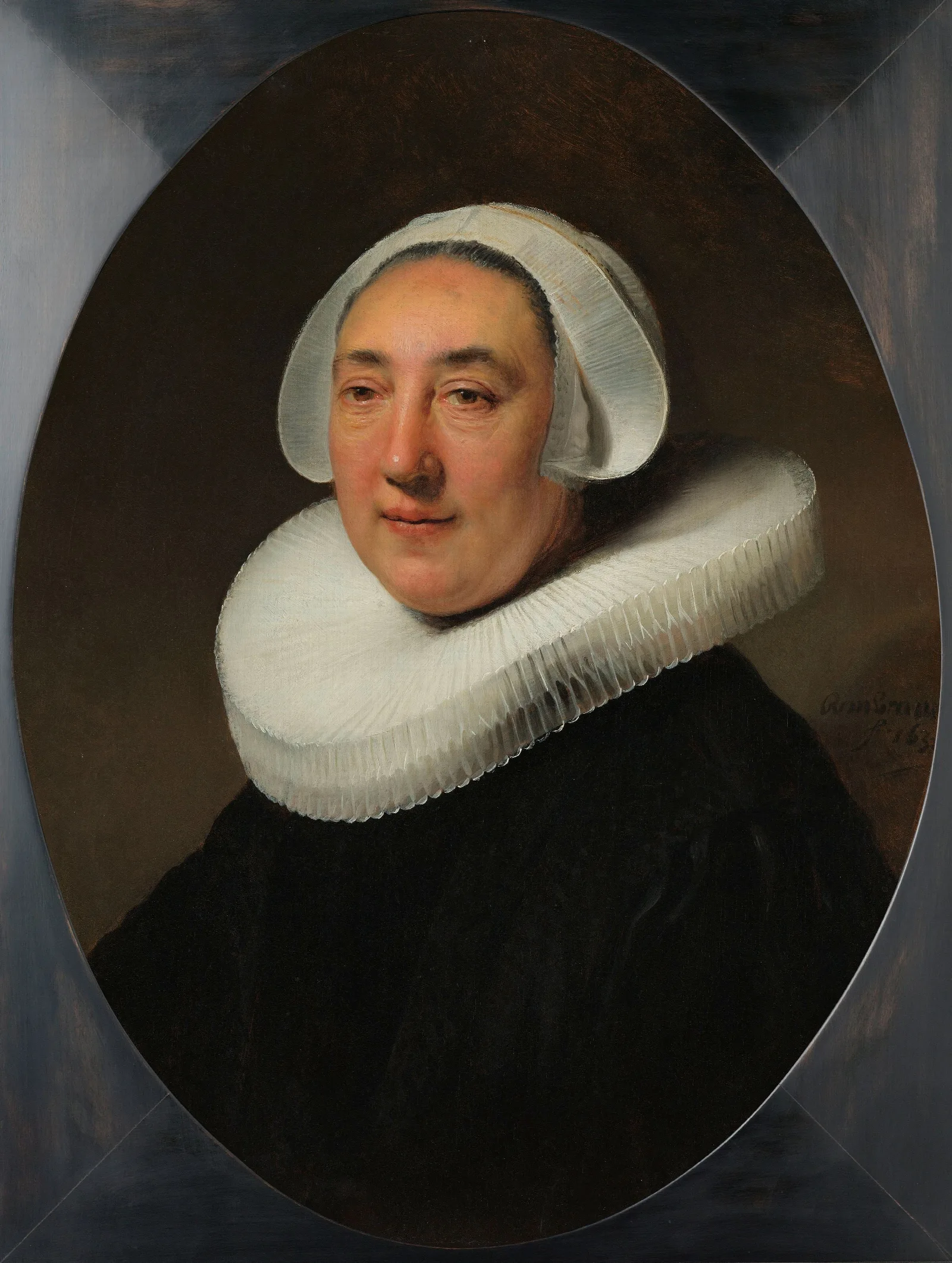 Portrait Of Haesje Jacobsdr Van Cleyburg Wall Art by Rembrandt van Rijn - Canvas Print