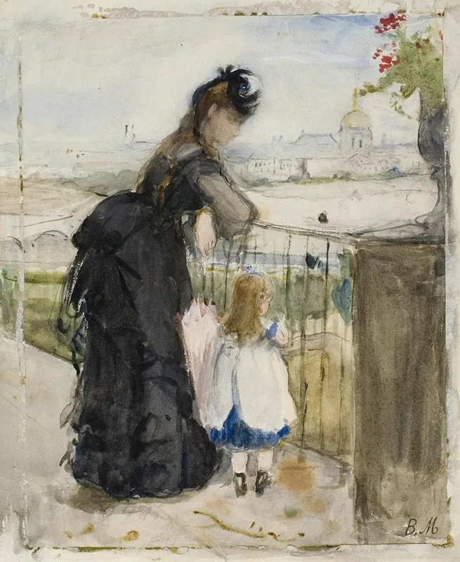 On The Balcony 8 Wall Art by Berthe Morisot - Canvas Print