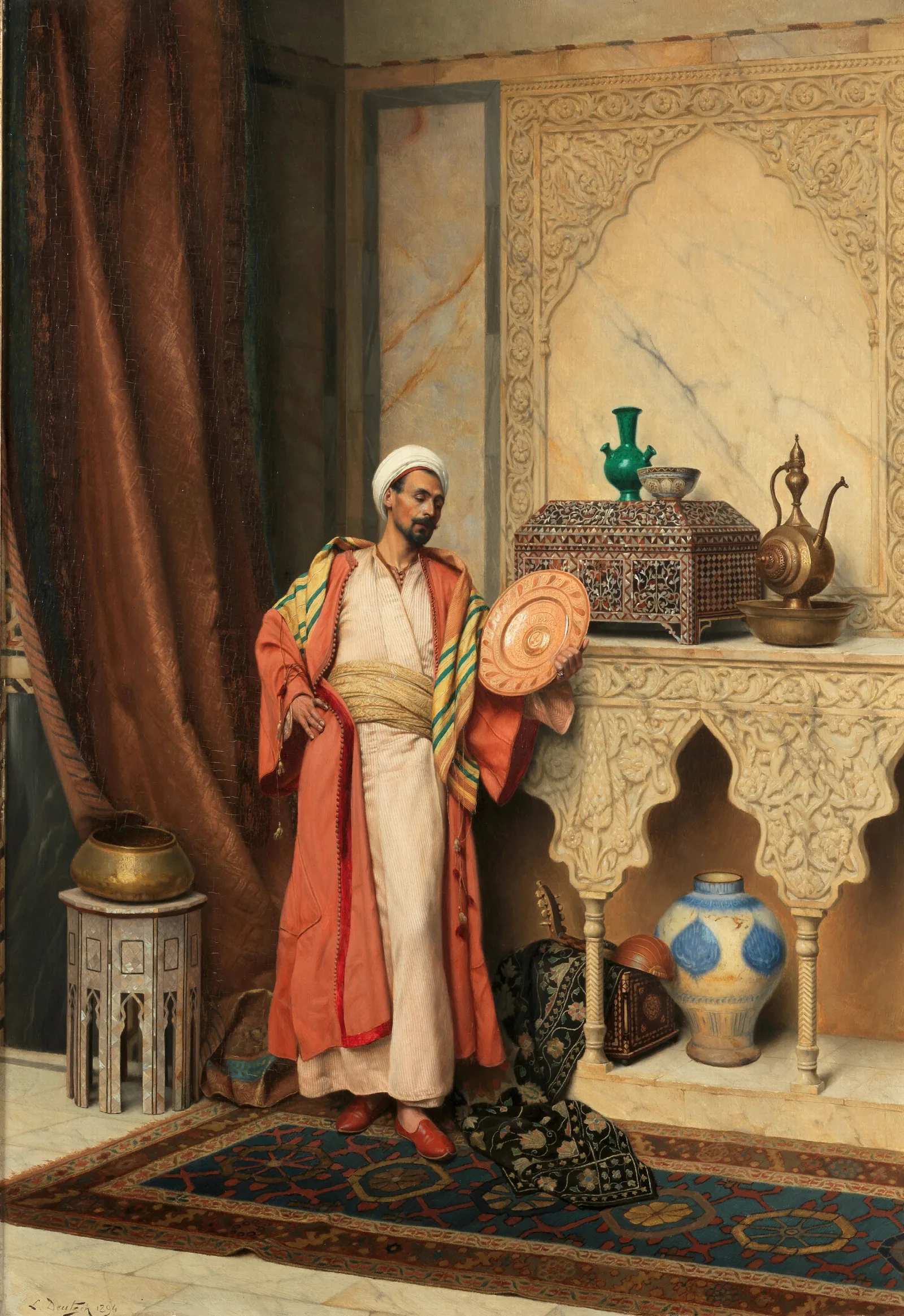 The Connoisseur 3 Wall Art by Ludwig Deutsch - Canvas Print