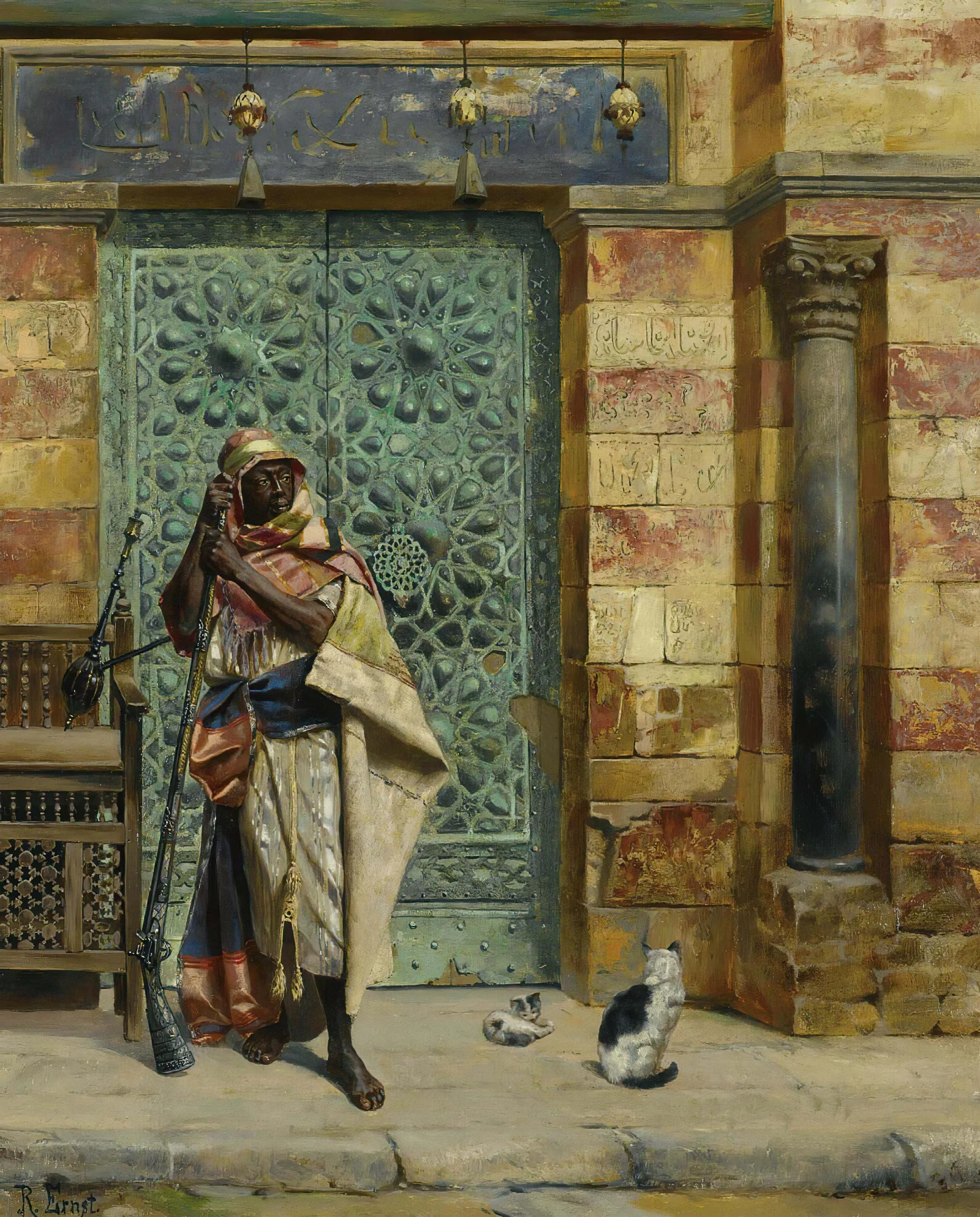 The Nubian Guard 3 Wall Art by Rudolf Ernst - Canvas Print