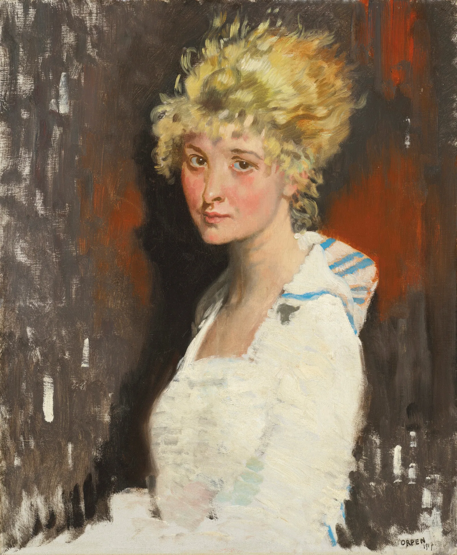 The Artists Model Yvonne Wall Art by William Orpen - Canvas Print