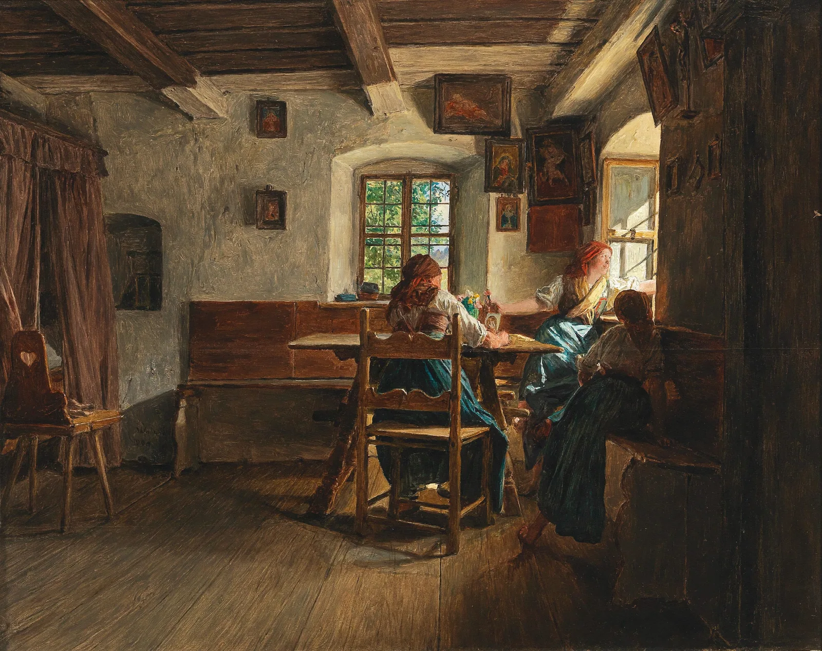 Der Abschied 3 Wall Art by Ferdinand Georg Waldmüller - Canvas Print