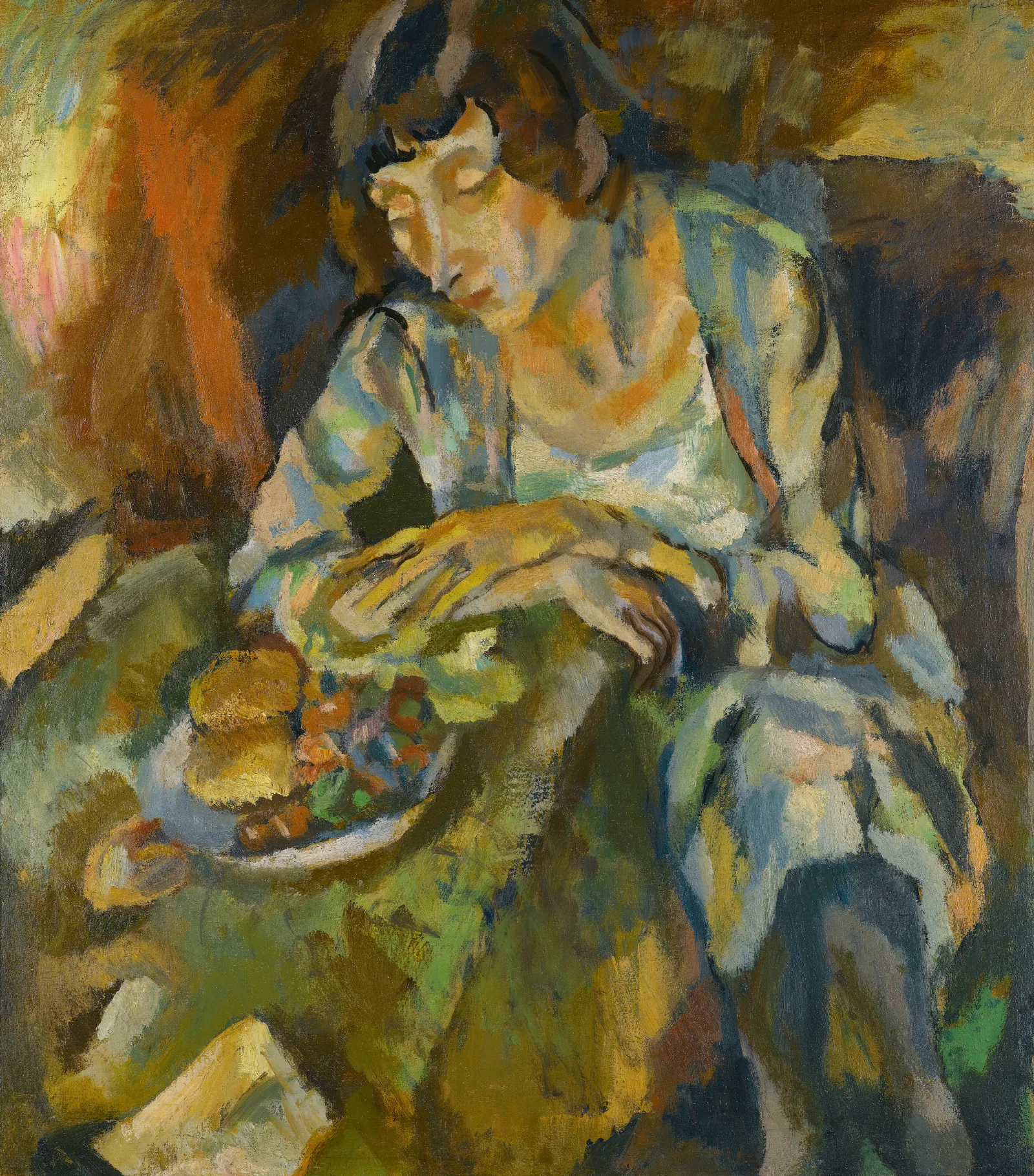 Hermine Aux Fruits Wall Art by Jules Pascin - Canvas Print