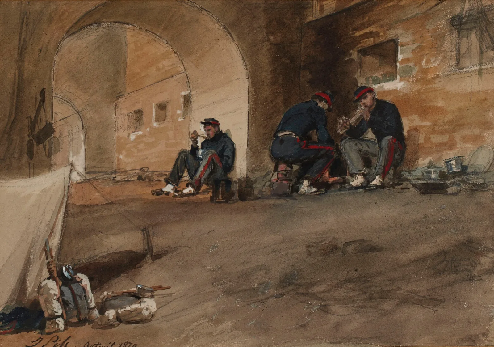 Auteuil 1870 Wall Art by Isidore Pils - Canvas Print