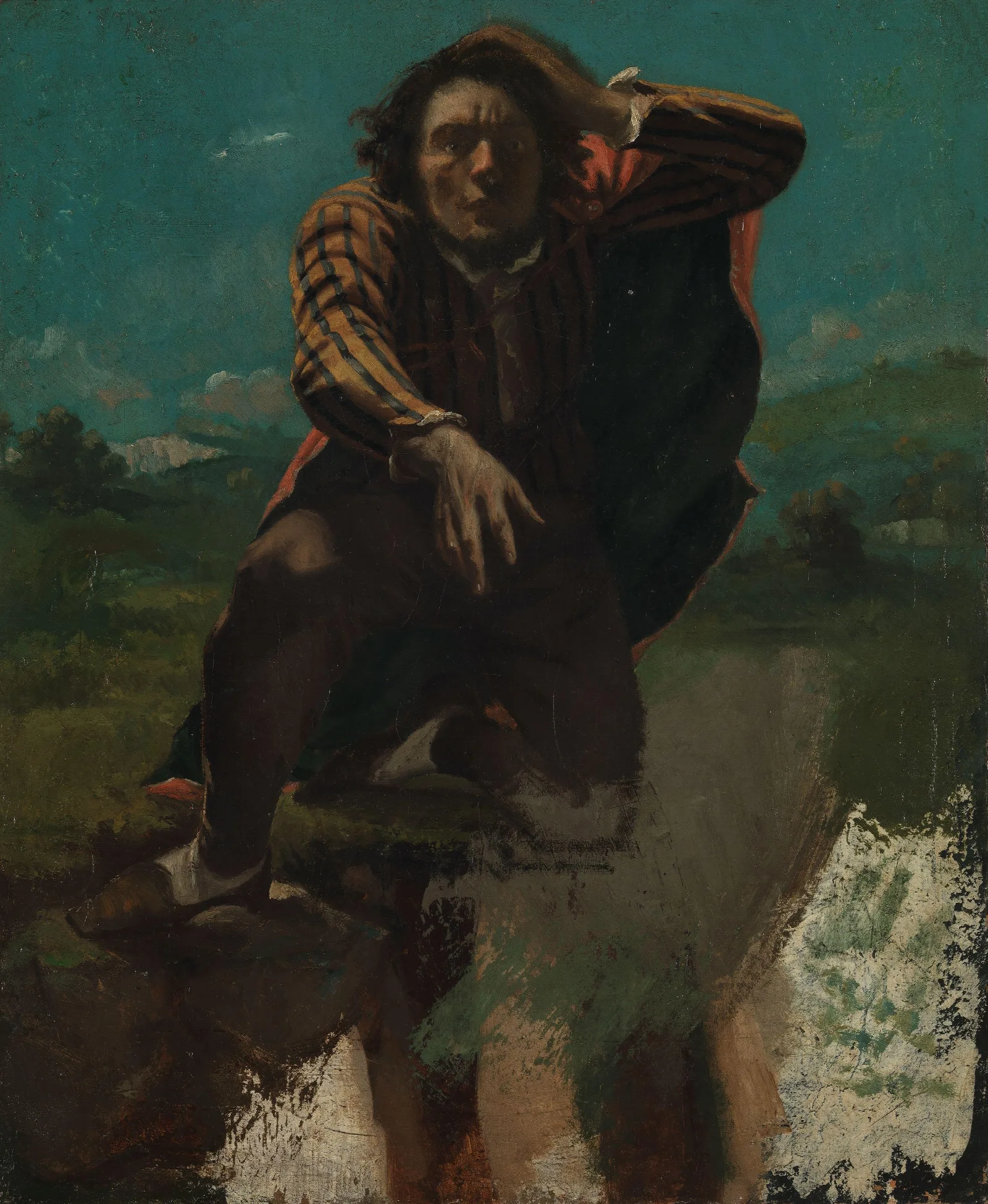 Self Portrait 224 Wall Art by Gustave Courbet - Canvas Print