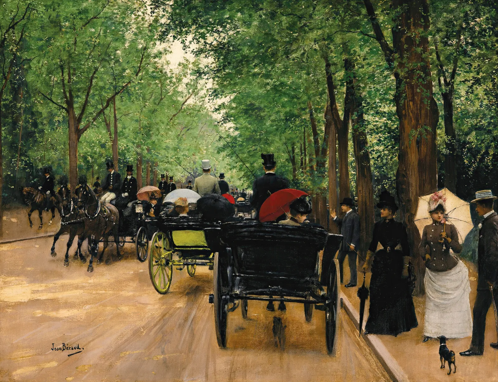 Bois De Boulogne Wall Art by Jean Béraud - Canvas Print