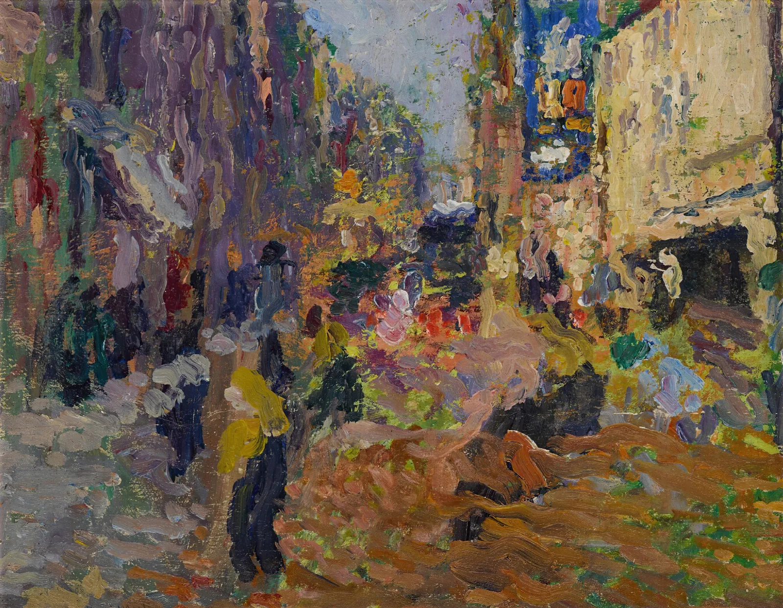 Scene De Rue 3 Wall Art by Henri Martin - Canvas Print
