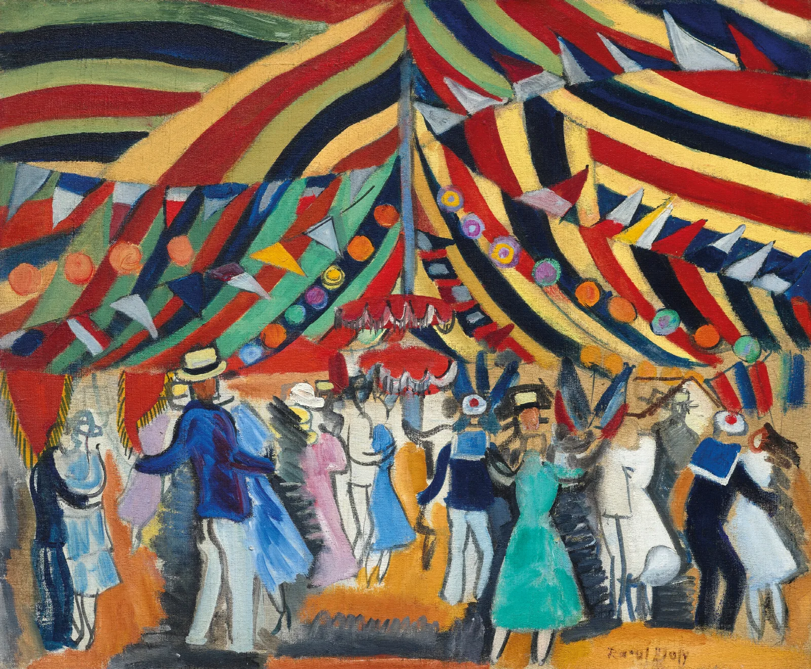 Le Bal 2 Wall Art by Raoul Dufy - Canvas Print