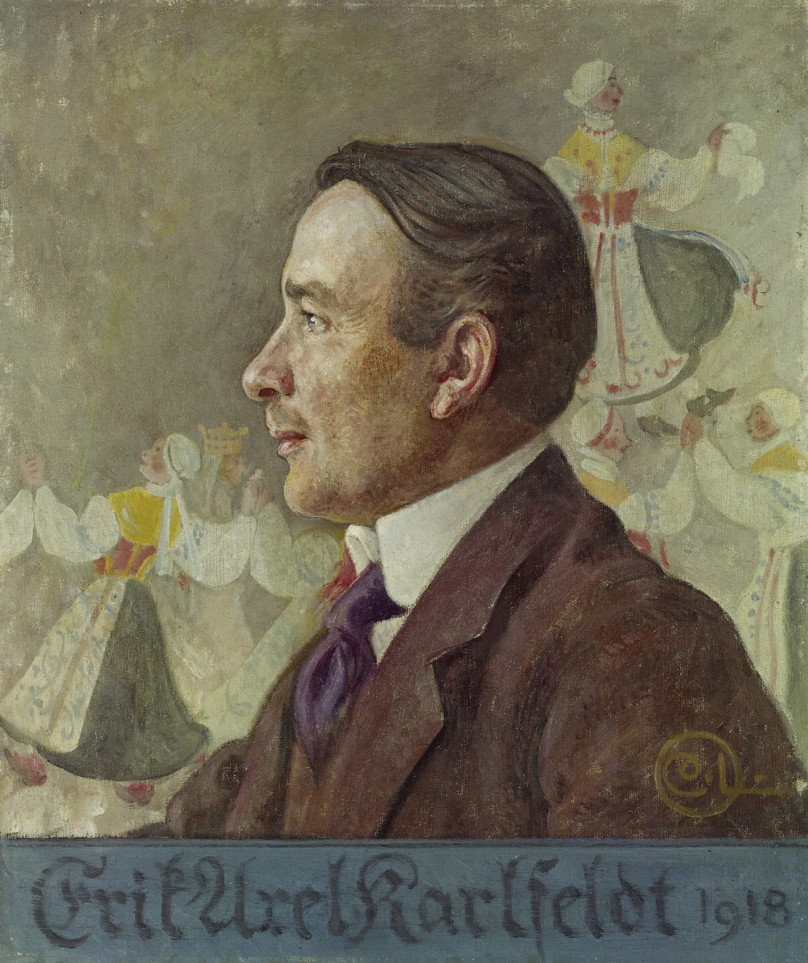 Erik Axel Karlfedt The Poet Wall Art by Carl Larsson - Canvas Print