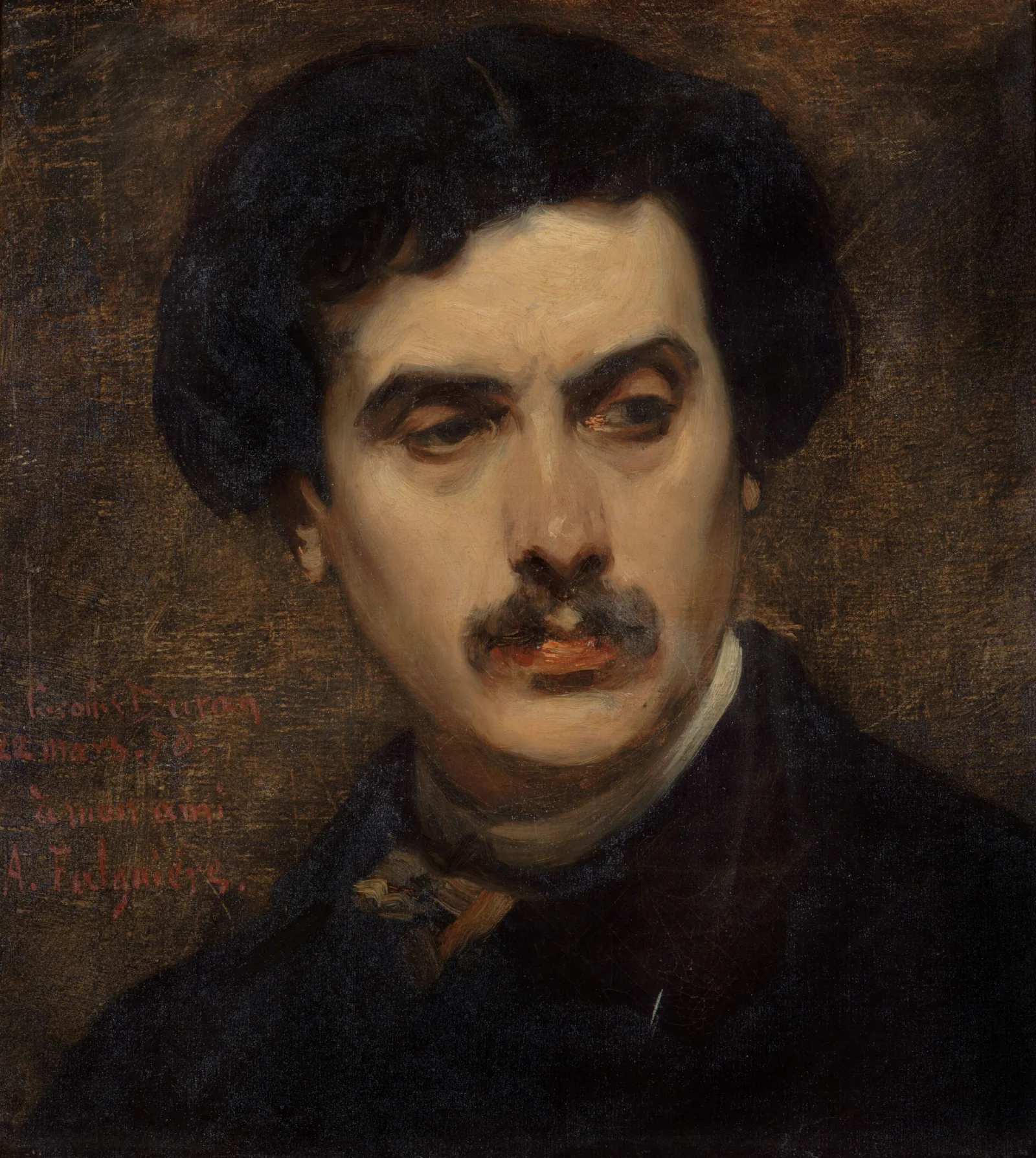 Portrait Dalexandre Falguiere Wall Art by Carolus-Duran - Canvas Print