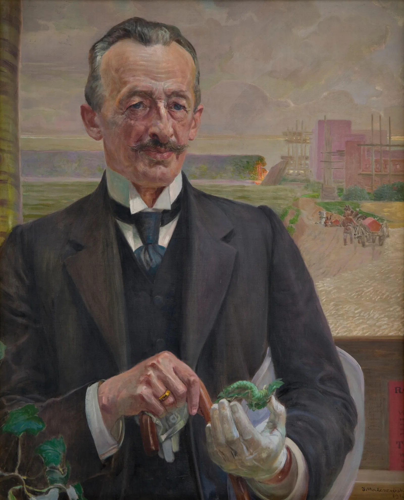 Portrait Of Jozef Sare Vice President Of The City Of Krakow Wall Art by Jacek Malczewski - Canvas Print