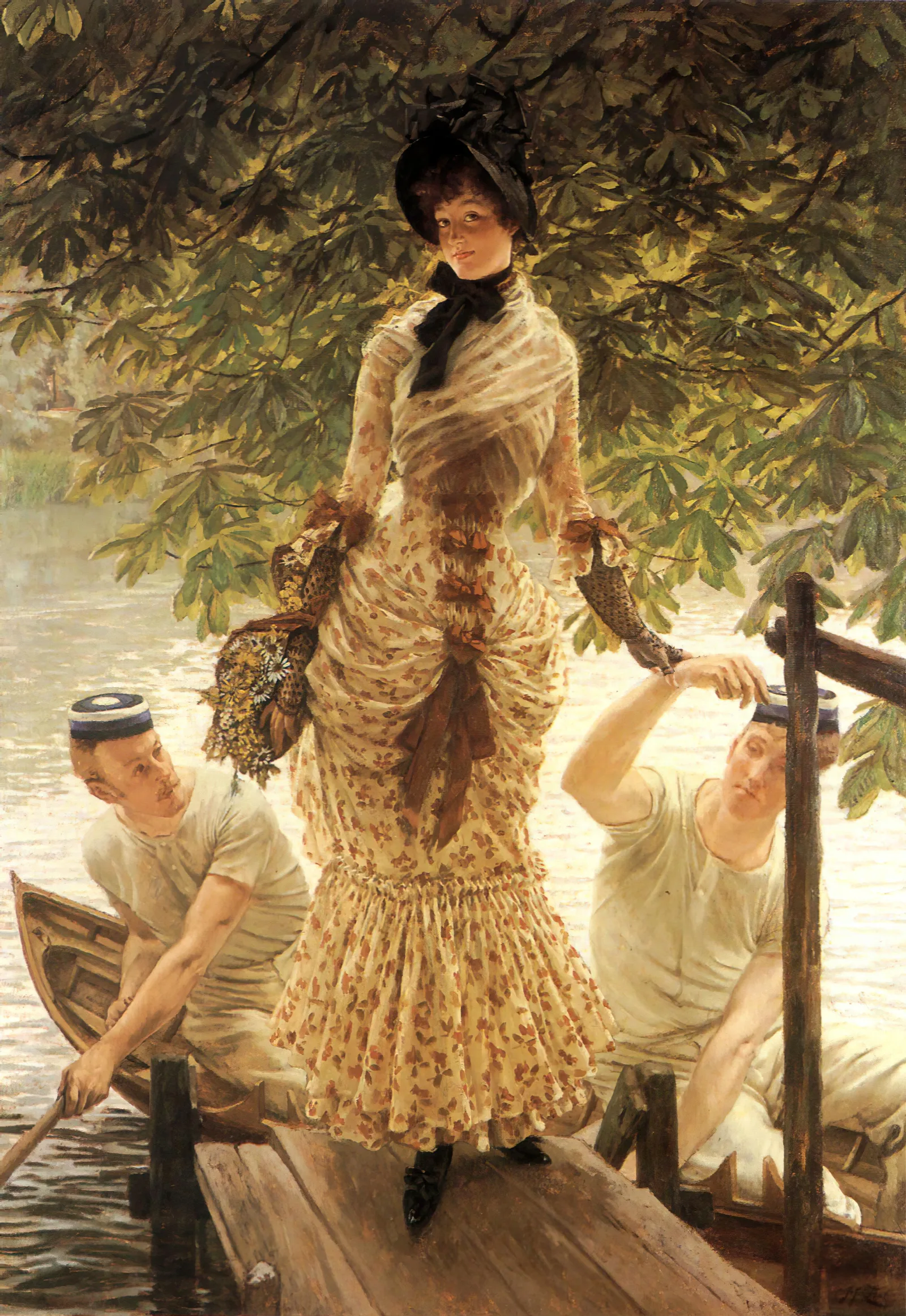 On The Thames 3 Wall Art by James Tissot - Canvas Print