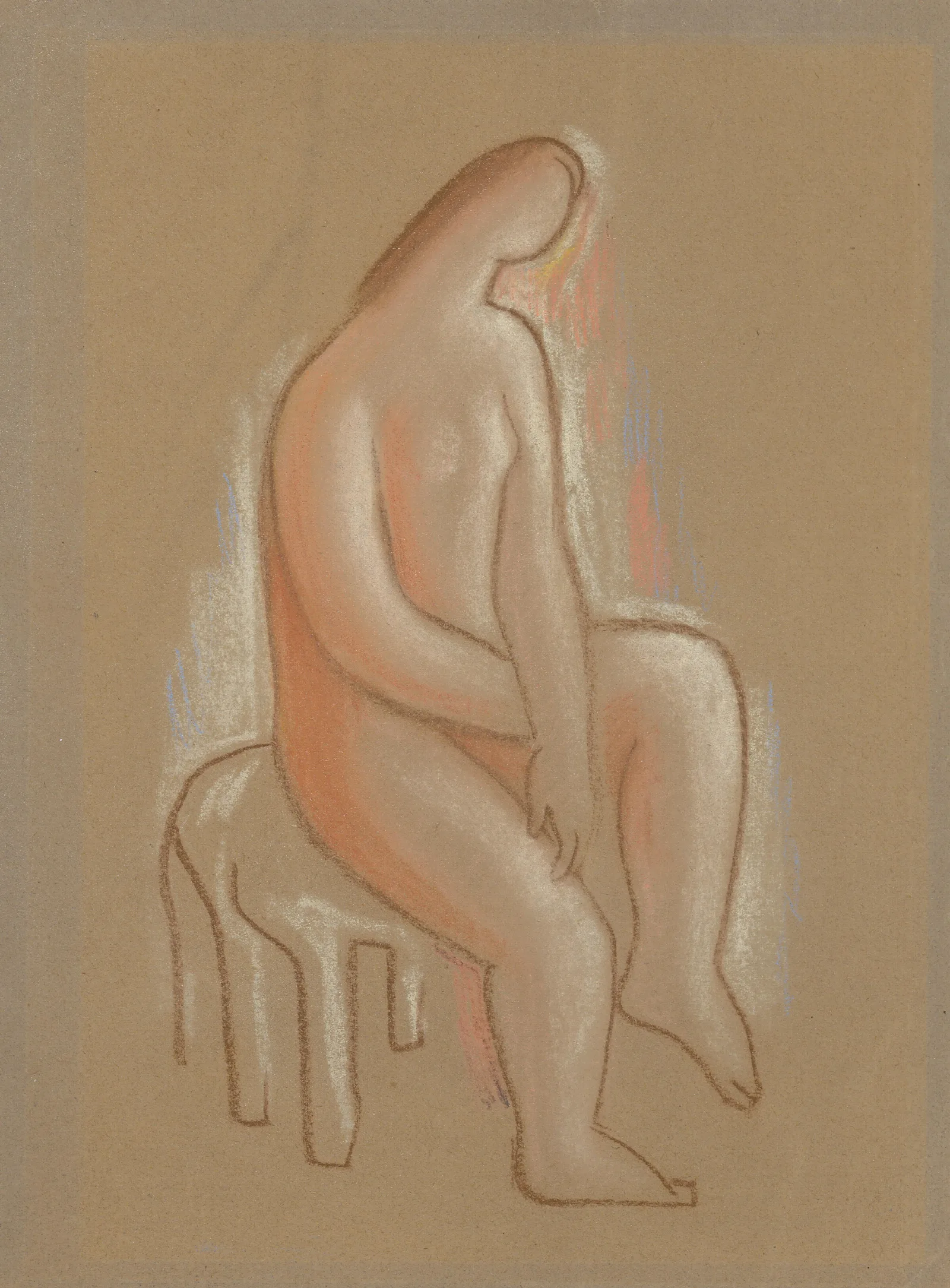 Seated Woman 22 Wall Art by Mikuláš Galanda - Canvas Print