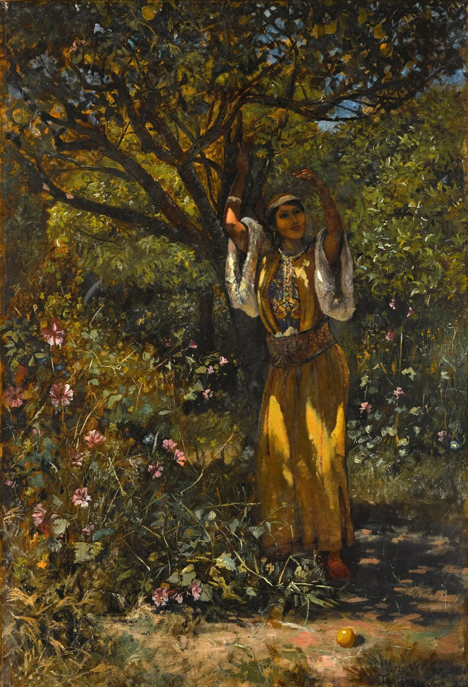 The Moroccan Girl Wall Art by Edwin Lord Weeks - Canvas Print