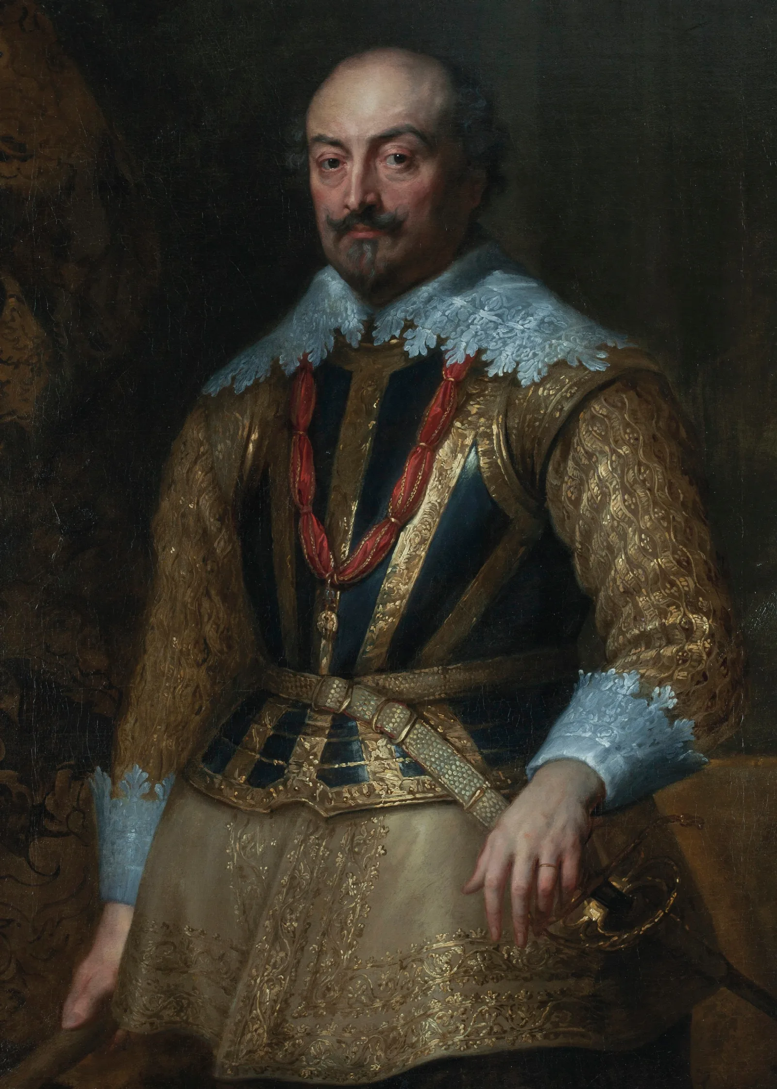 Portrait Of John Viii Count Of Nassau Siegen 1583 1638 Wall Art by Anthony van Dyck - Canvas Print