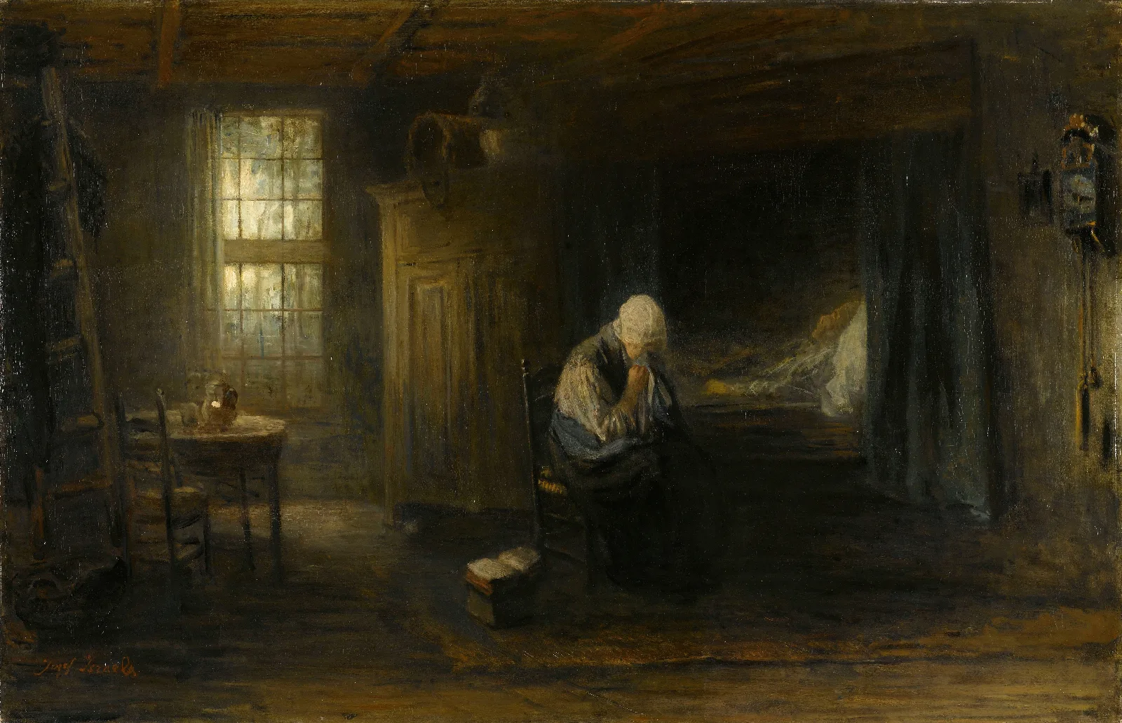 Alone In The World Wall Art by Jozef Israëls - Canvas Print