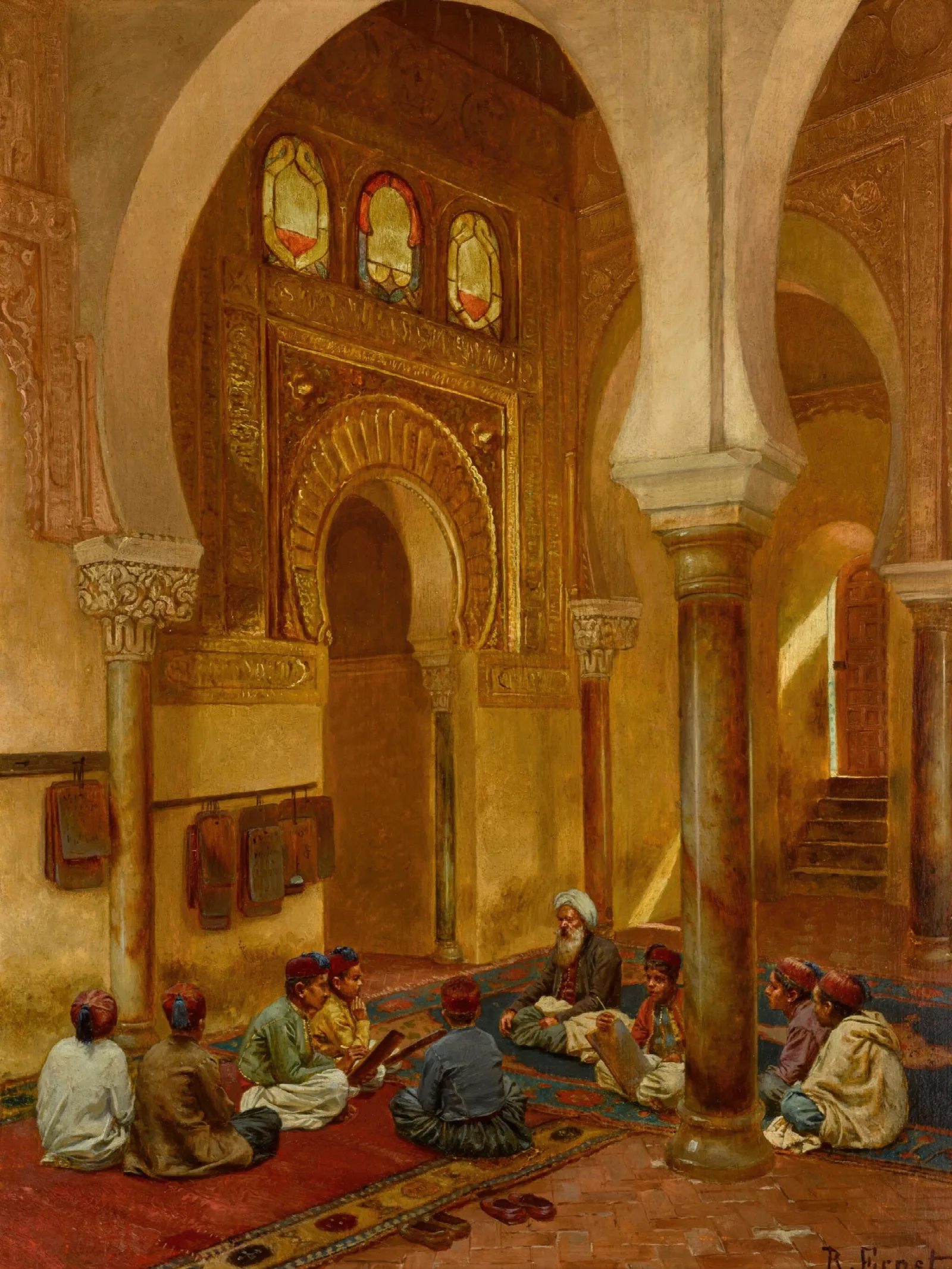 In The Madrasa 2 Wall Art by Rudolf Ernst - Canvas Print
