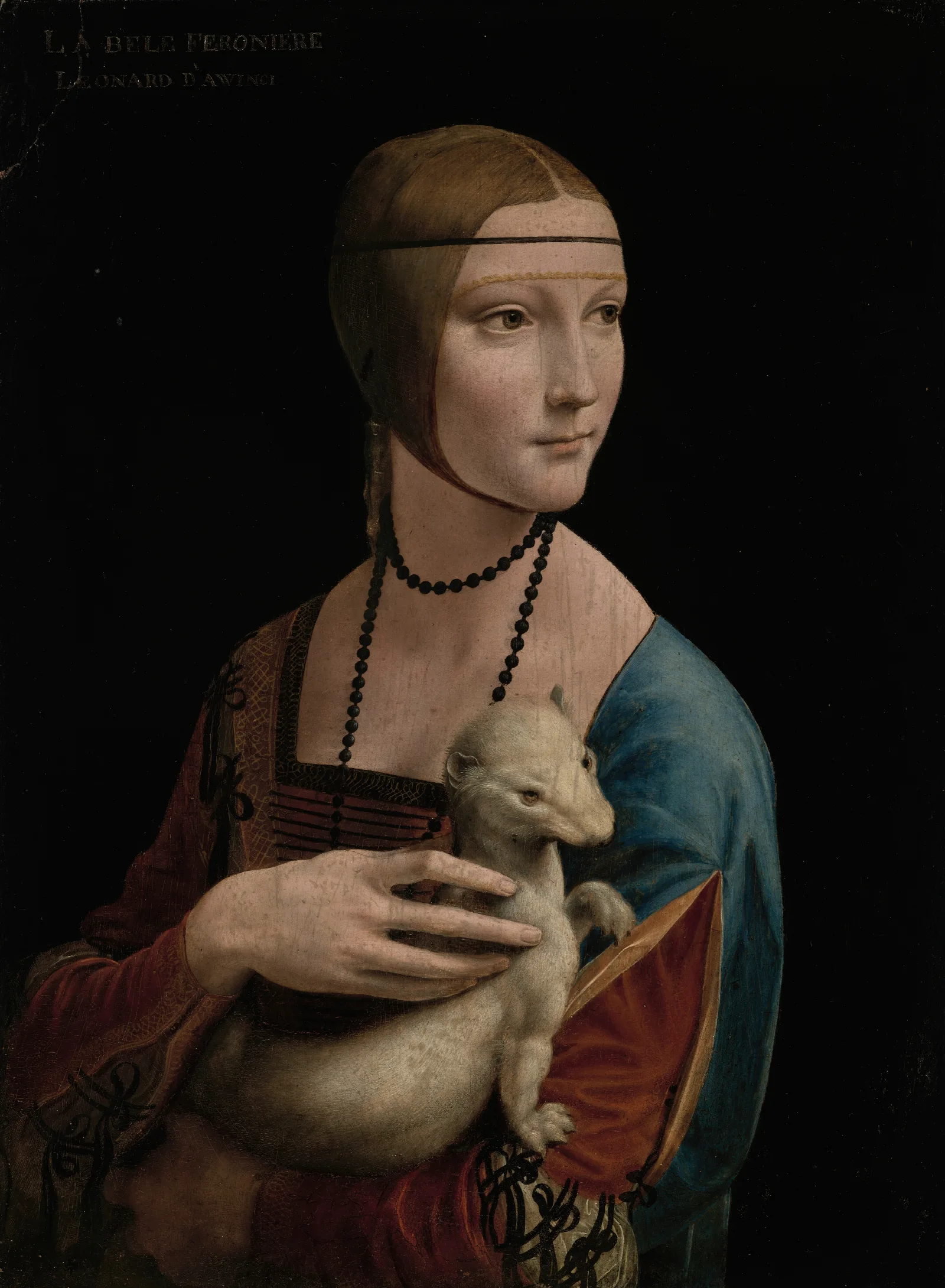 Lady With An Ermine Portrait Of Cecilia Gallerani Ca 1473 1536 Wall Art by Leonardo da Vinci - Canvas Print