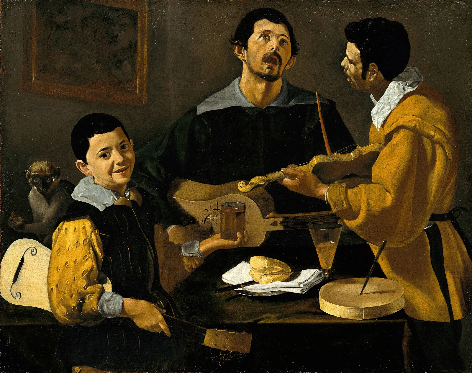 The Three Musicians Wall Art by Diego Velázquez - Canvas Print