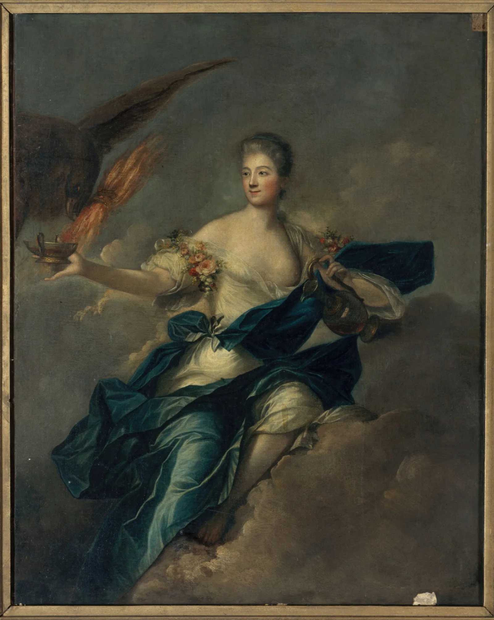 Portrait Presume De Mme De Mailly 1710 1751 En Hebe Wall Art by Jean-Marc Nattier - Canvas Print