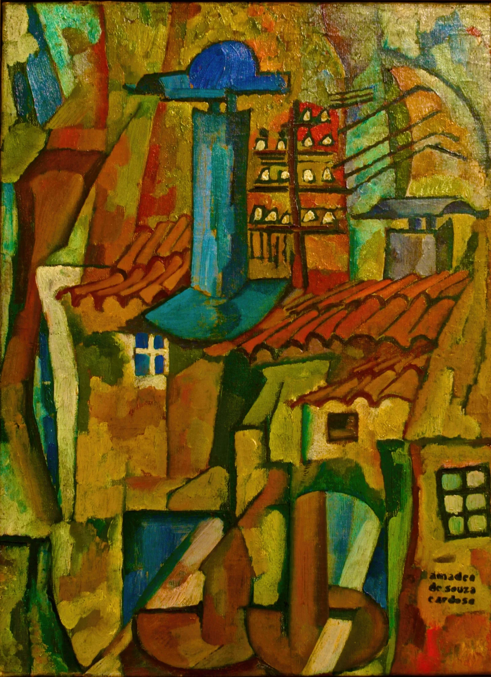 Windmills Telegraph Wire Wall Art by Amadeo de Souza-Cardoso - Canvas Print