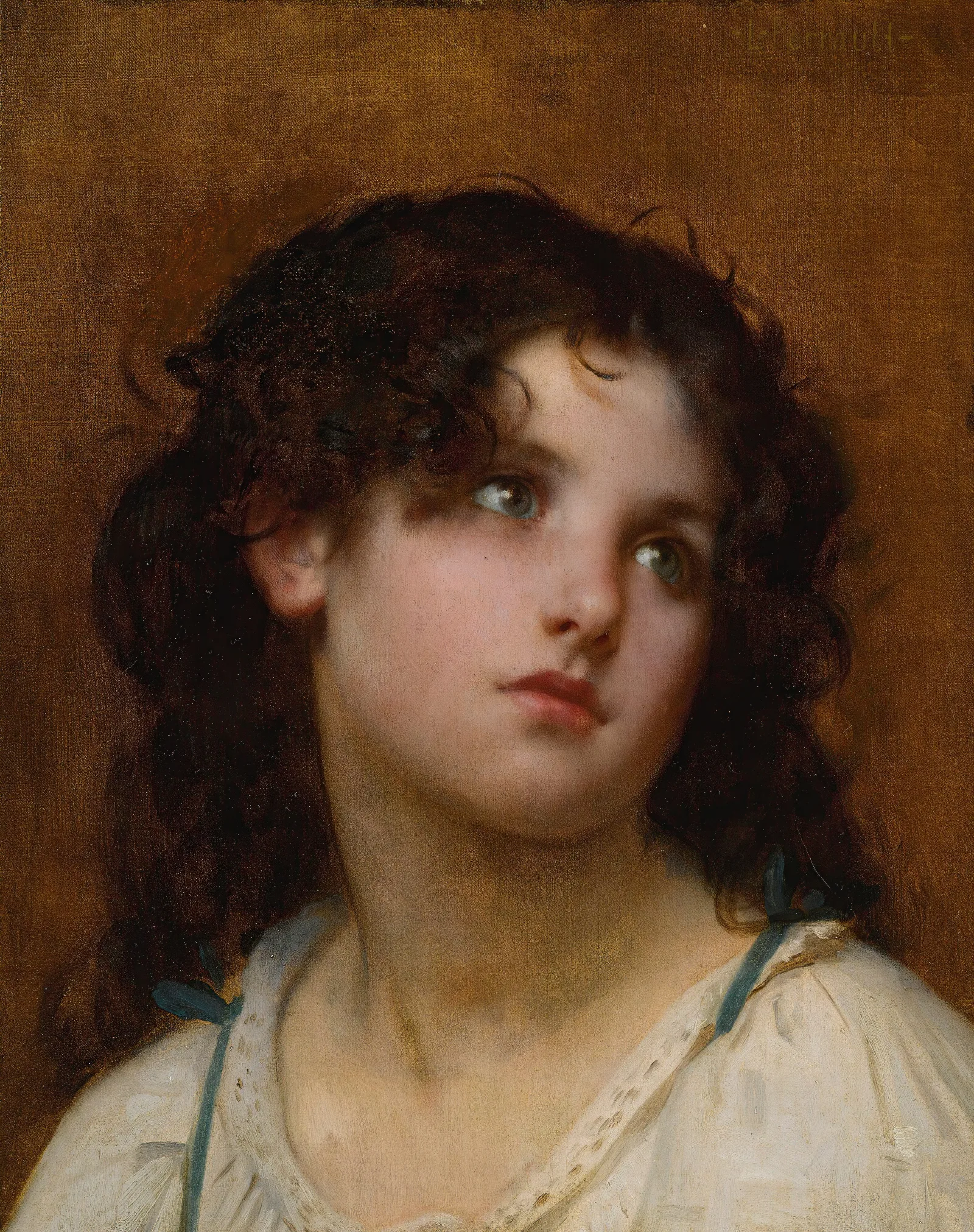 Portrait Of A Young Child Wall Art by Léon-Jean-Basile Perrault - Canvas Print