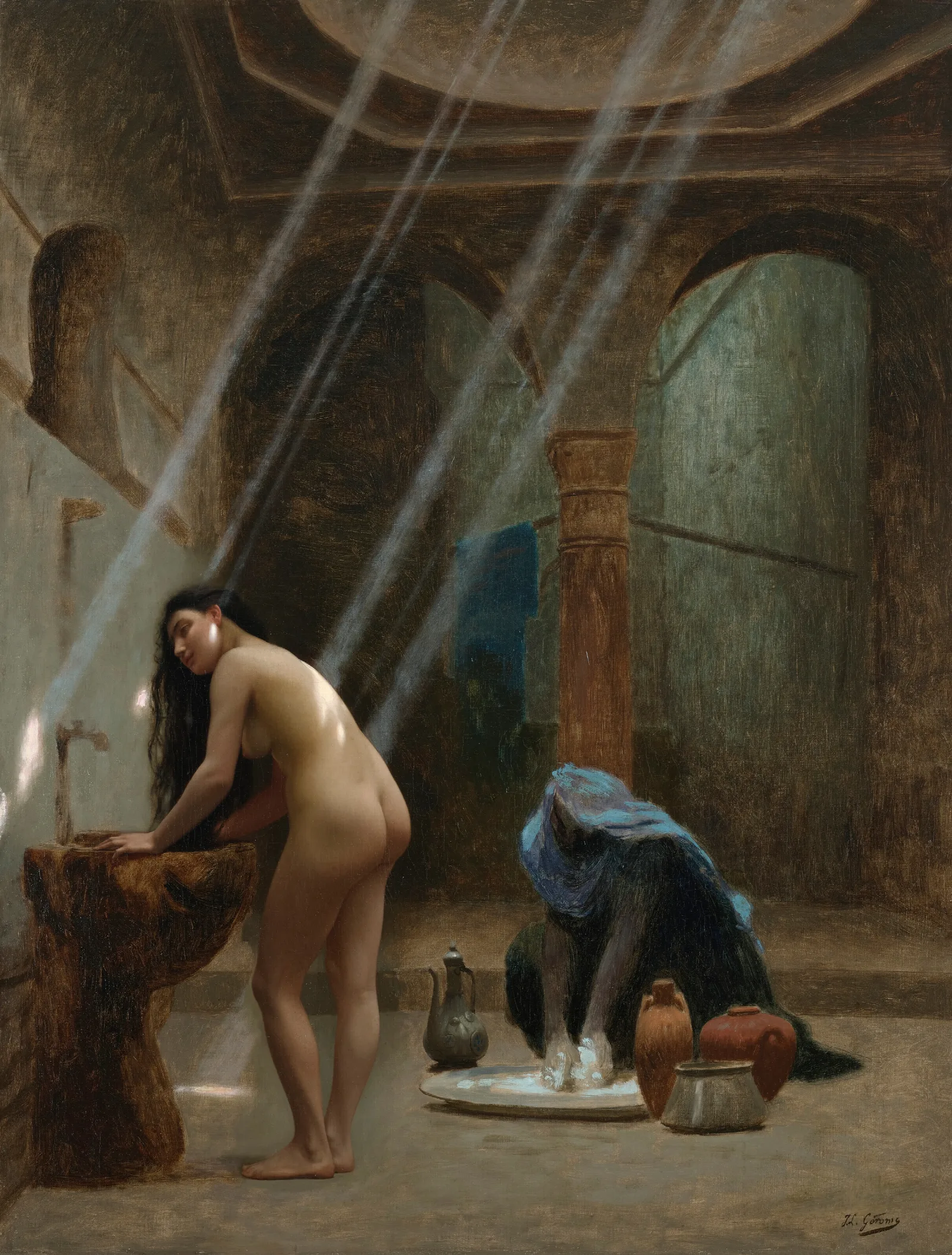 Un Bain Maure Ebauche Wall Art by Jean-Léon Gérôme - Canvas Print