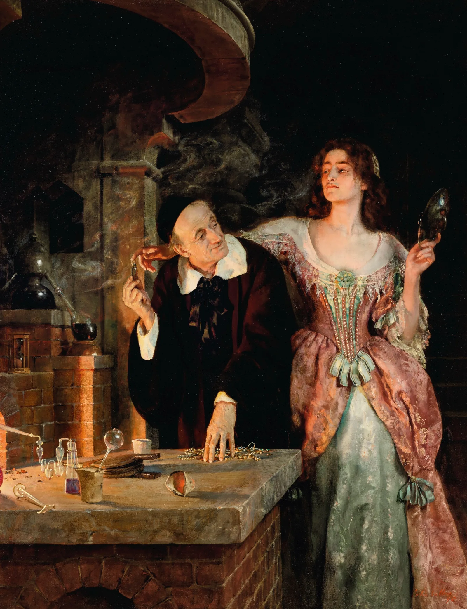 The Laboratory Wall Art by John Collier - Canvas Print