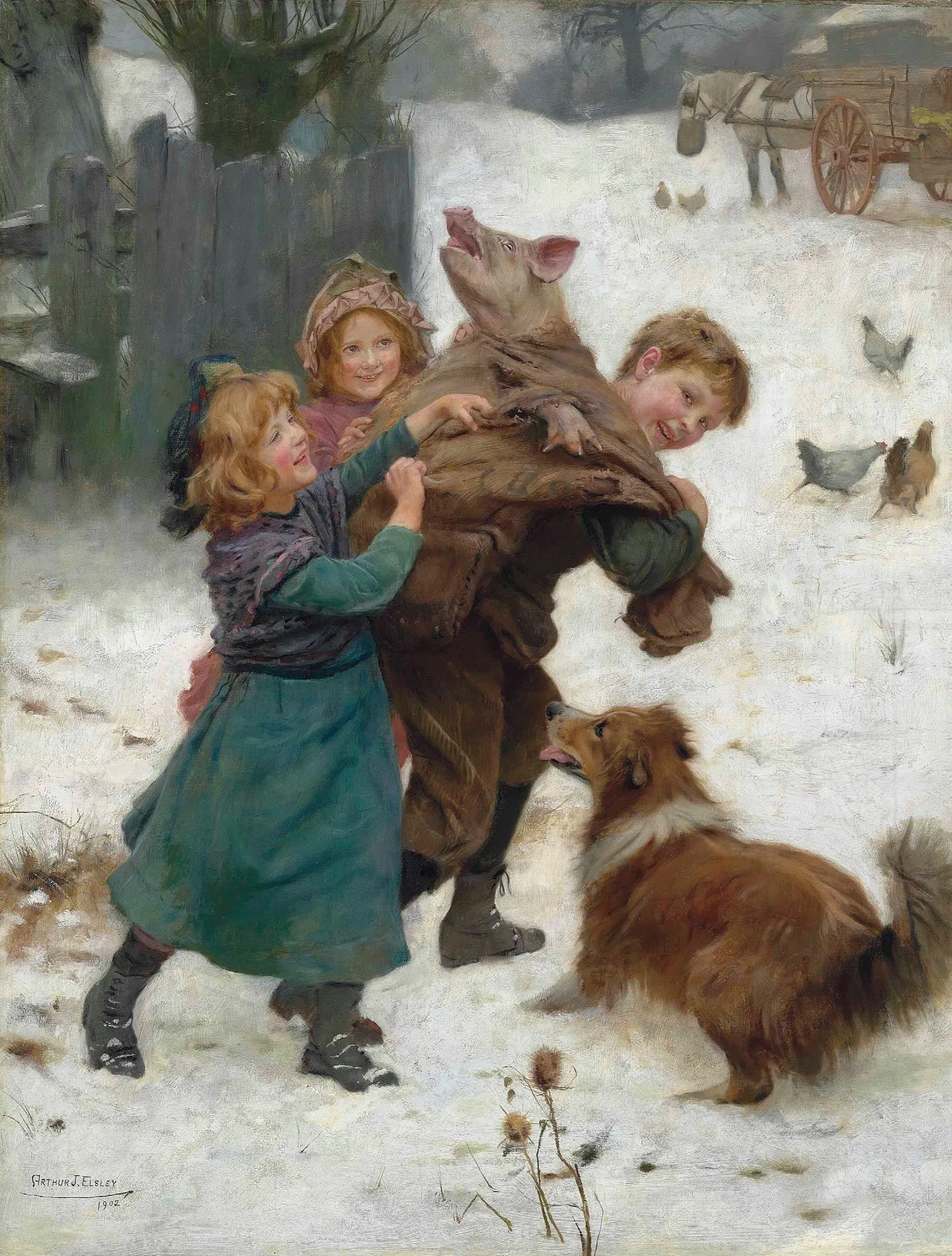 Hold Tight Wall Art by Arthur John Elsley - Canvas Print