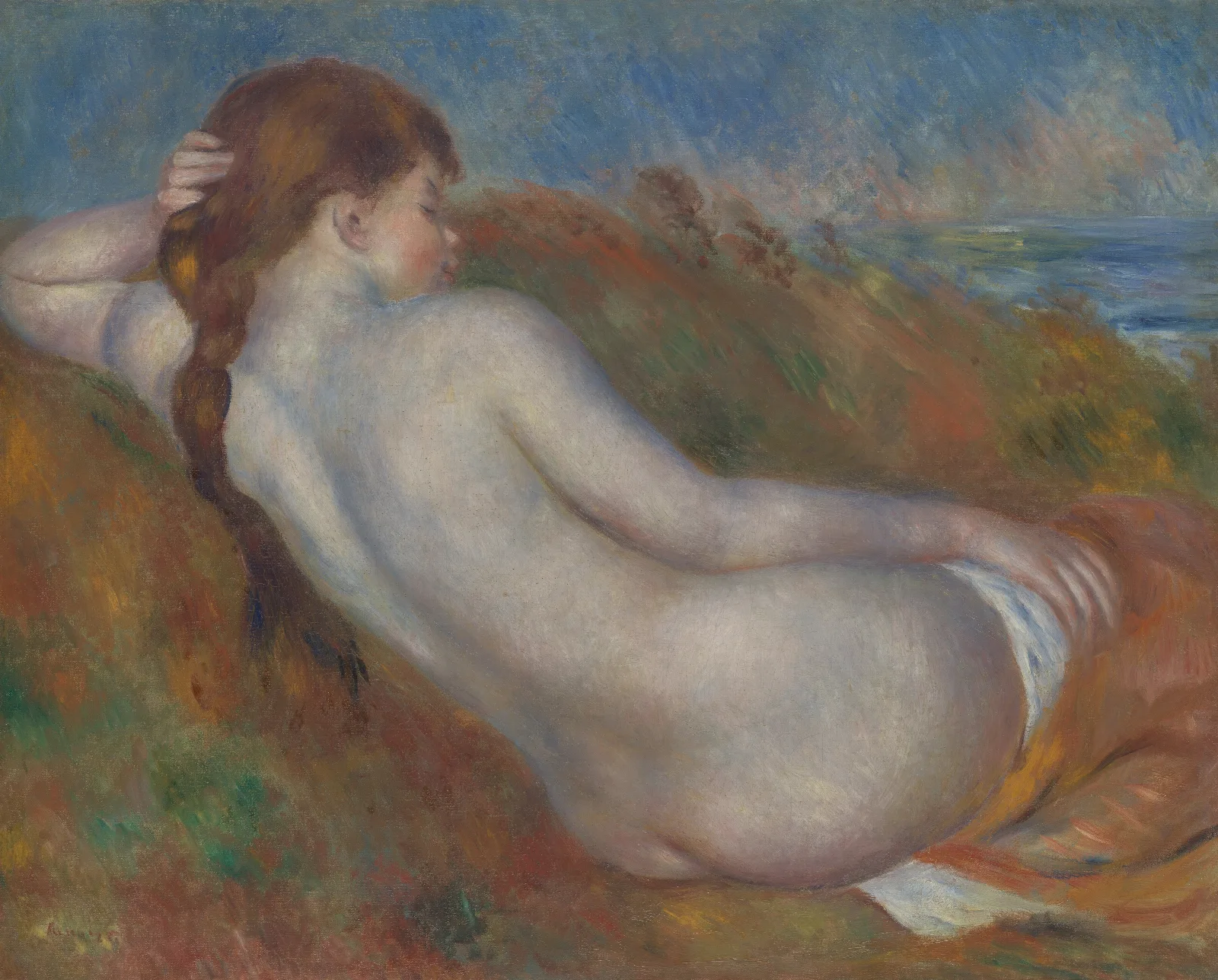 Reclining Nude 13 Wall Art by Pierre-Auguste Renoir - Canvas Print