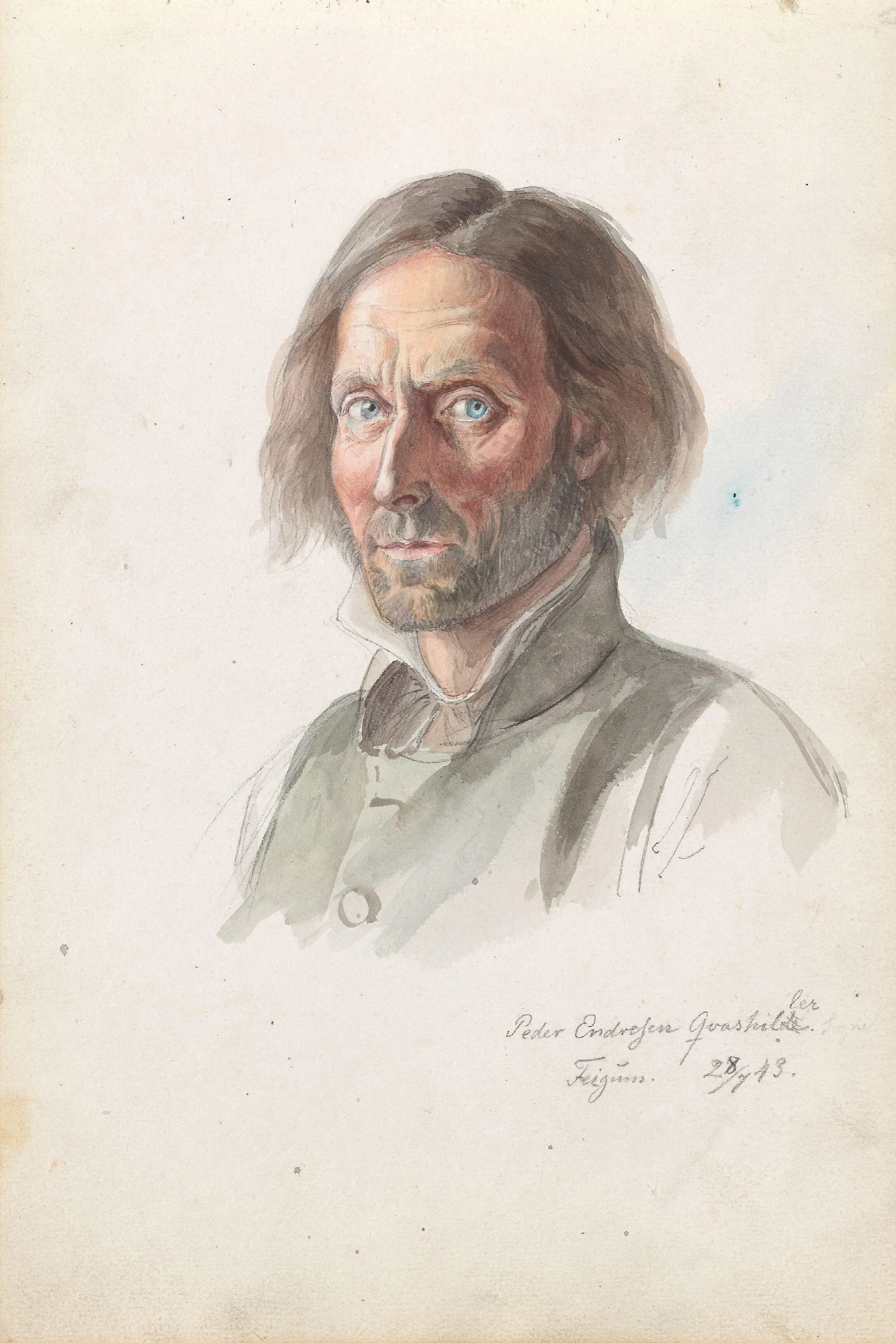 Peder Endresen Kvashiller Wall Art by Adolph Tidemand - Canvas Print