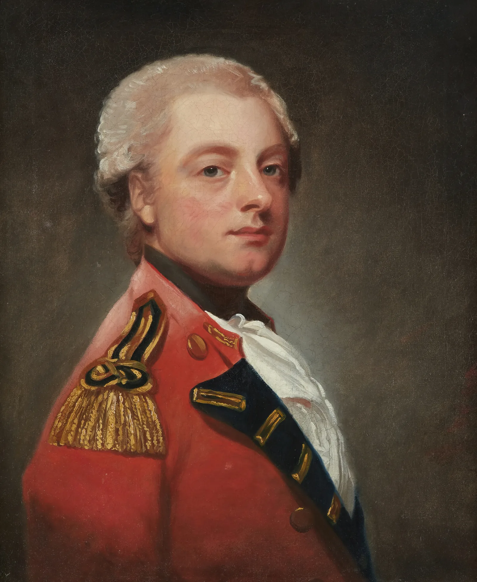 Portrait Of Sir Michael Le Fleming 4th Baronet Wall Art by George Romney - Canvas Print