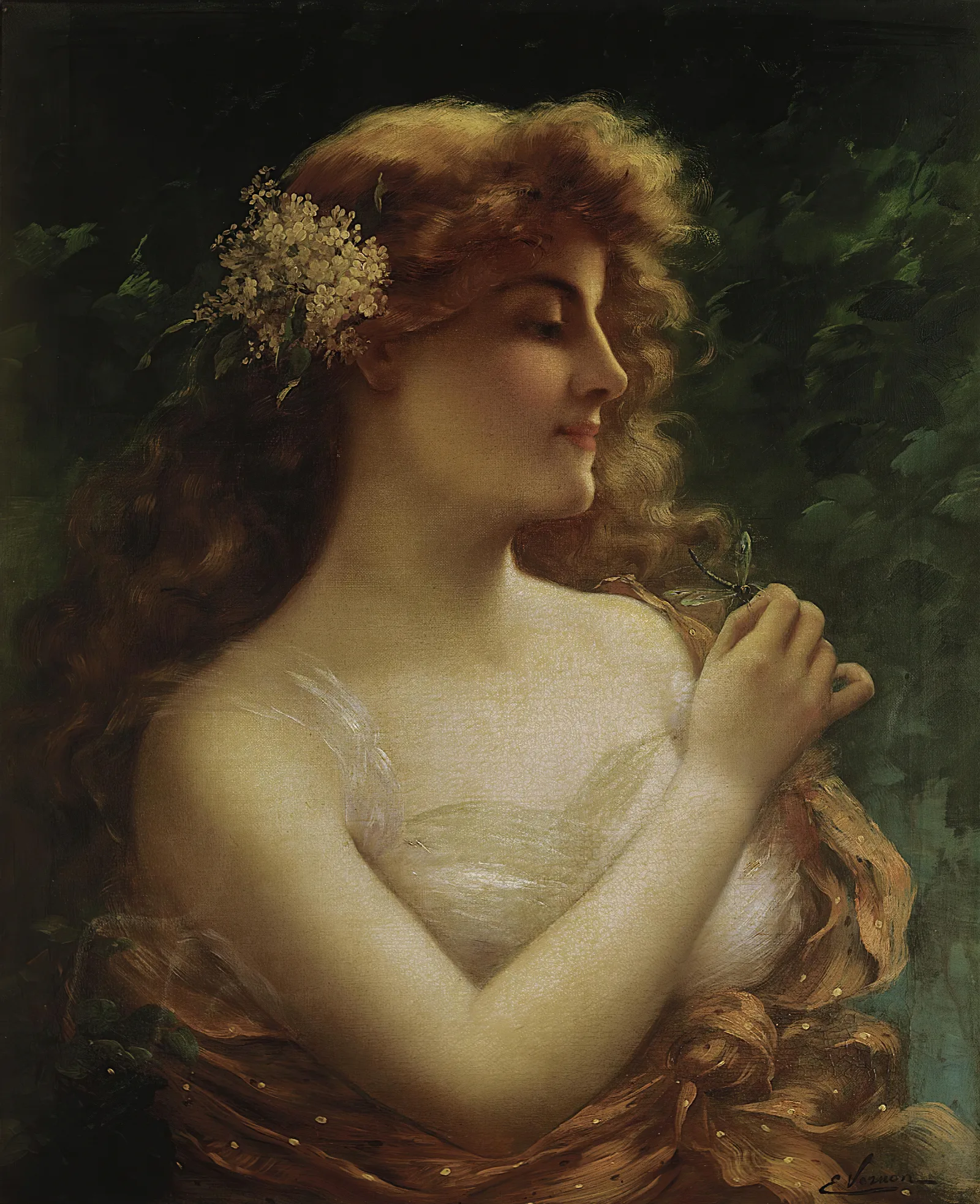 The Dragonfly Wall Art by Emile Vernon - Canvas Print