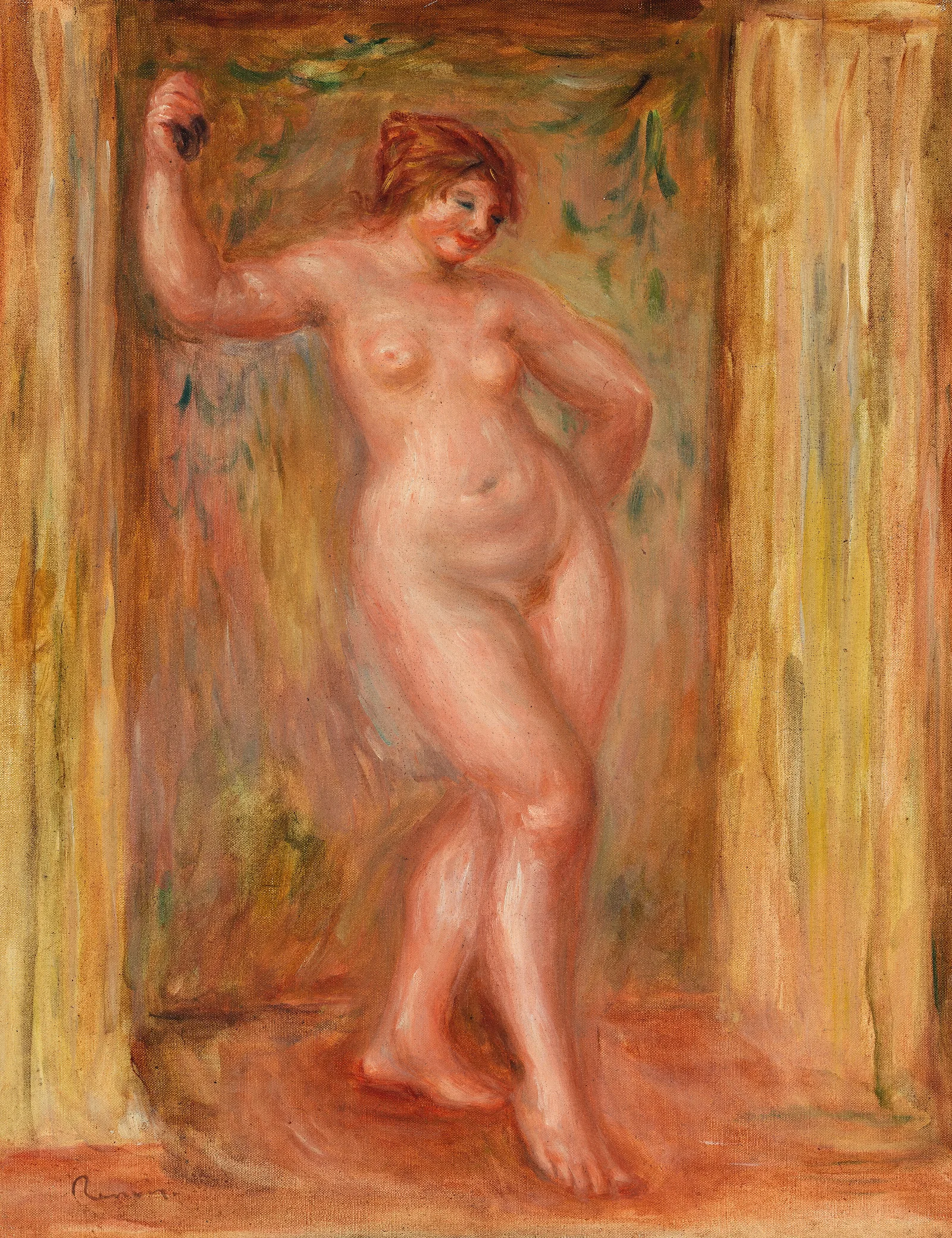 Nude With Castanets Wall Art by Pierre-Auguste Renoir - Canvas Print