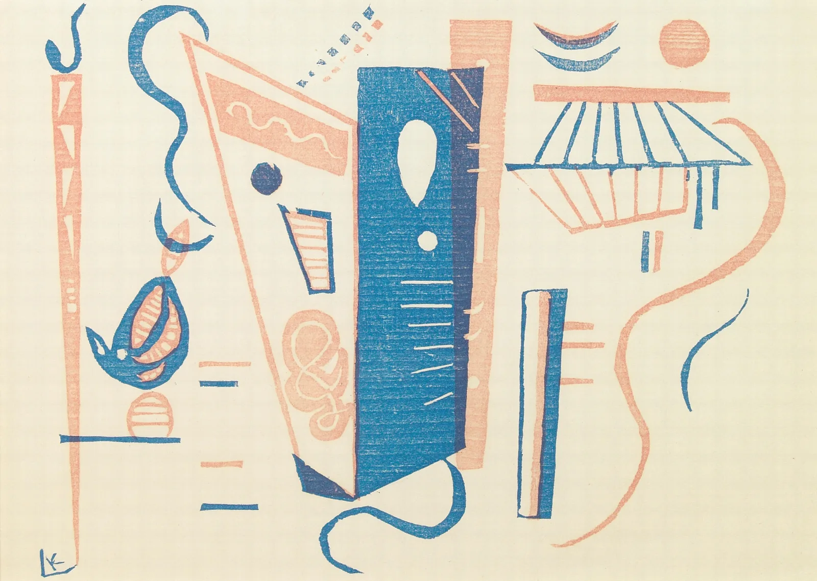 Abstract From Xxe Siecle by Wassily Kandinsky (1939) Wall Art by Wassily Kandinsky - Canvas Print