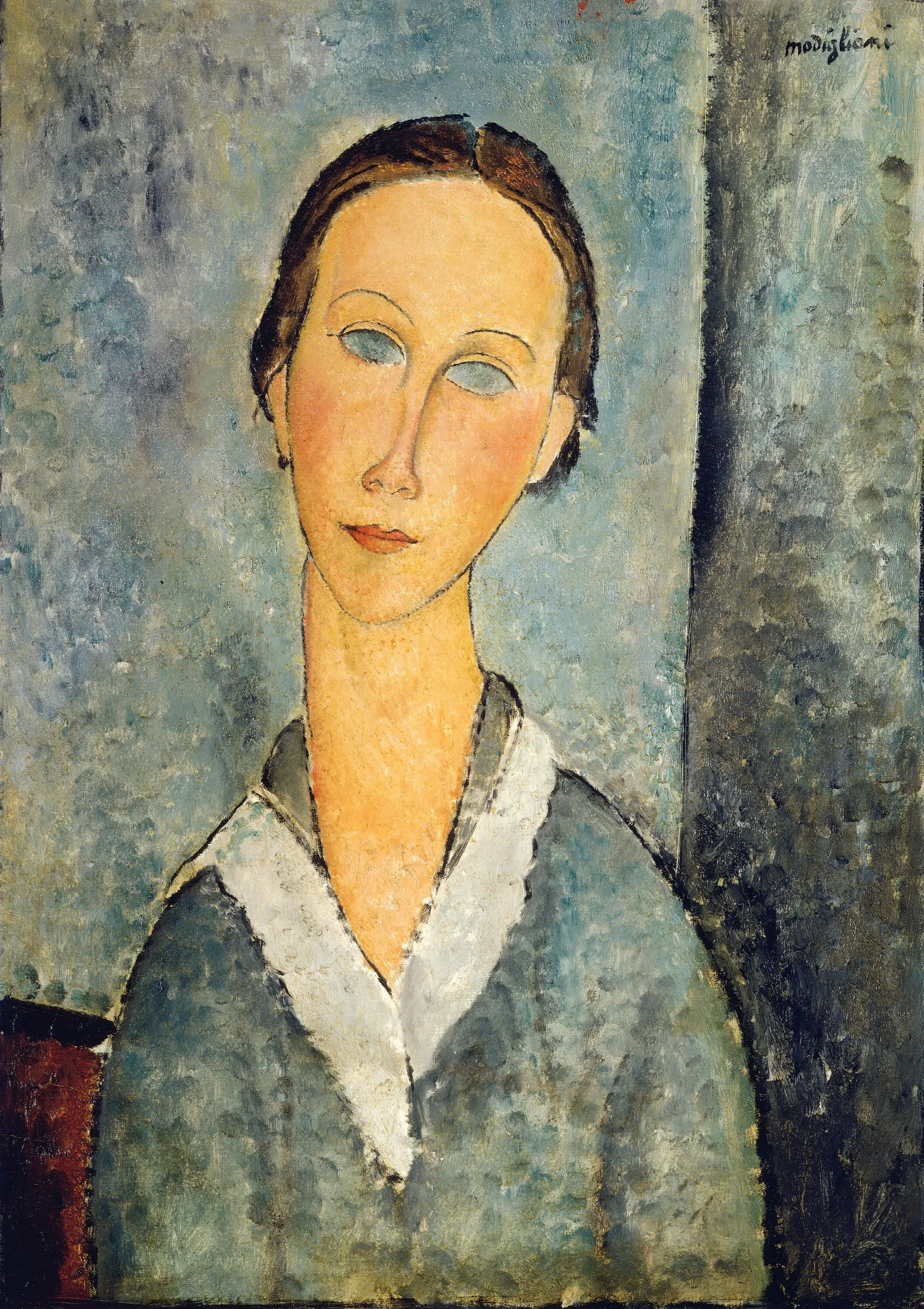 Girl In A Sailors Blouse Wall Art by Amedeo Modigliani - Canvas Print