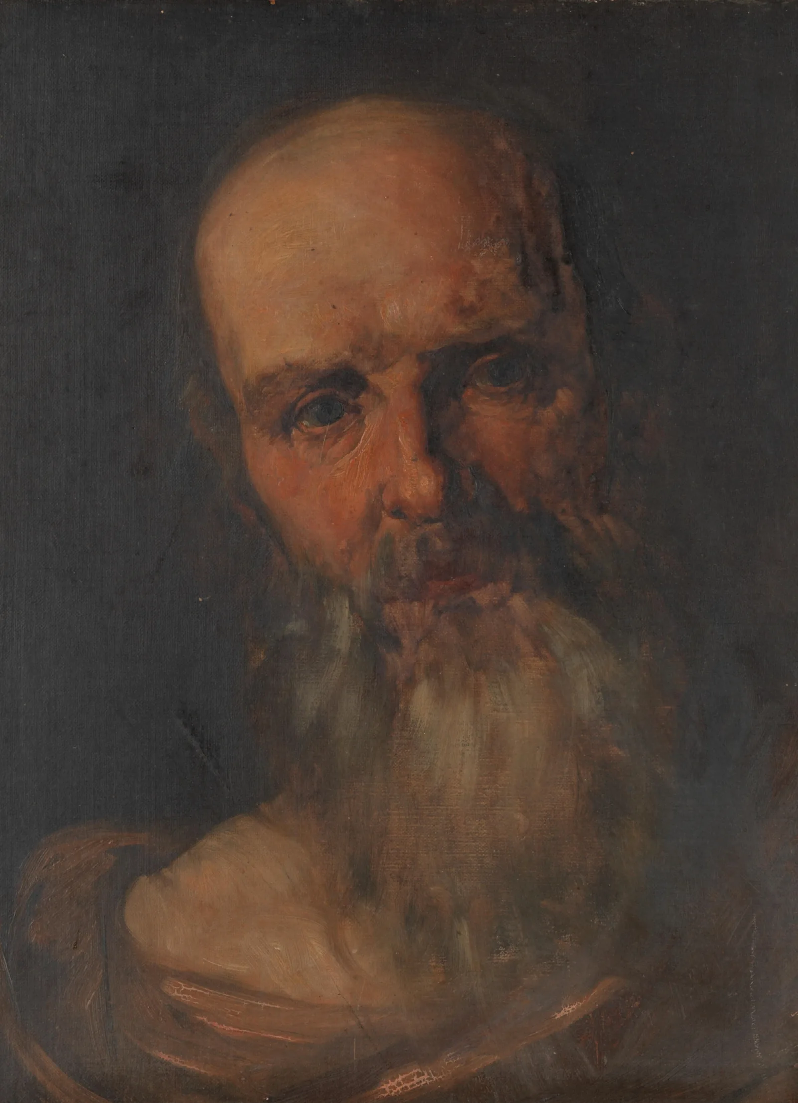 Portrait Of An Elderly Man 3 Wall Art by James Jebusa Shannon - Canvas Print