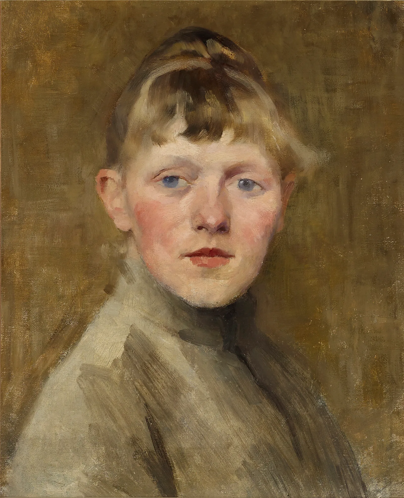 Self Portrait 233 Wall Art by Helene Schjerfbeck - Canvas Print